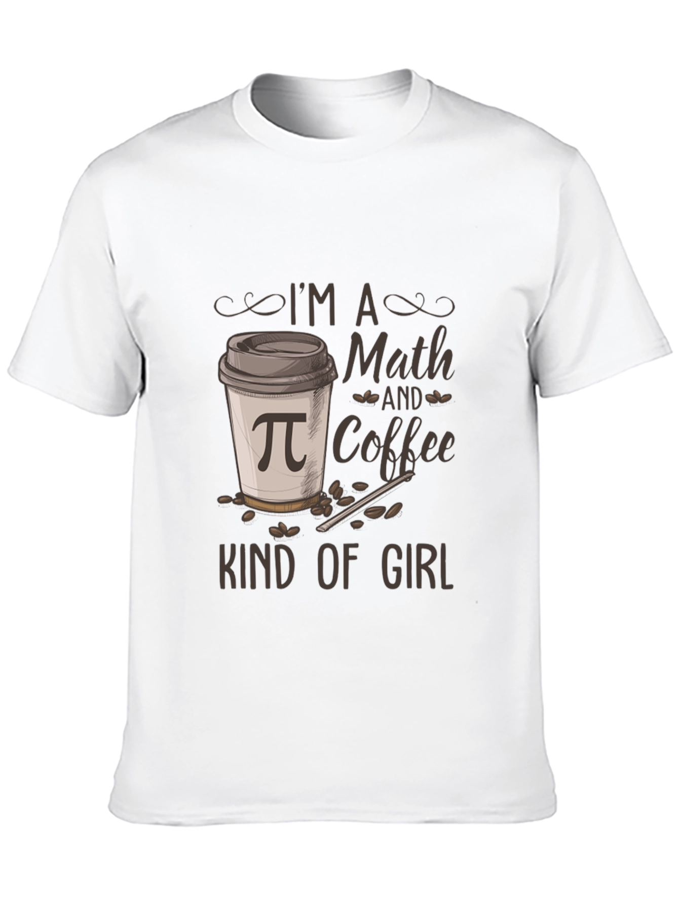 Black Math and Coffee Kind of Girl T-Shirt view 10