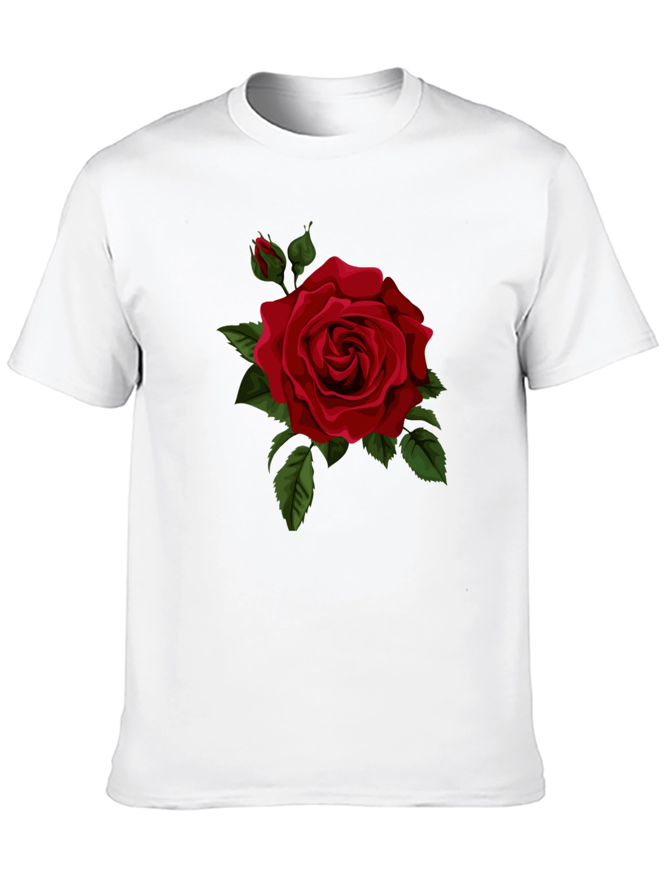 Black Red Rose Graphic Black T-Shirt view 10