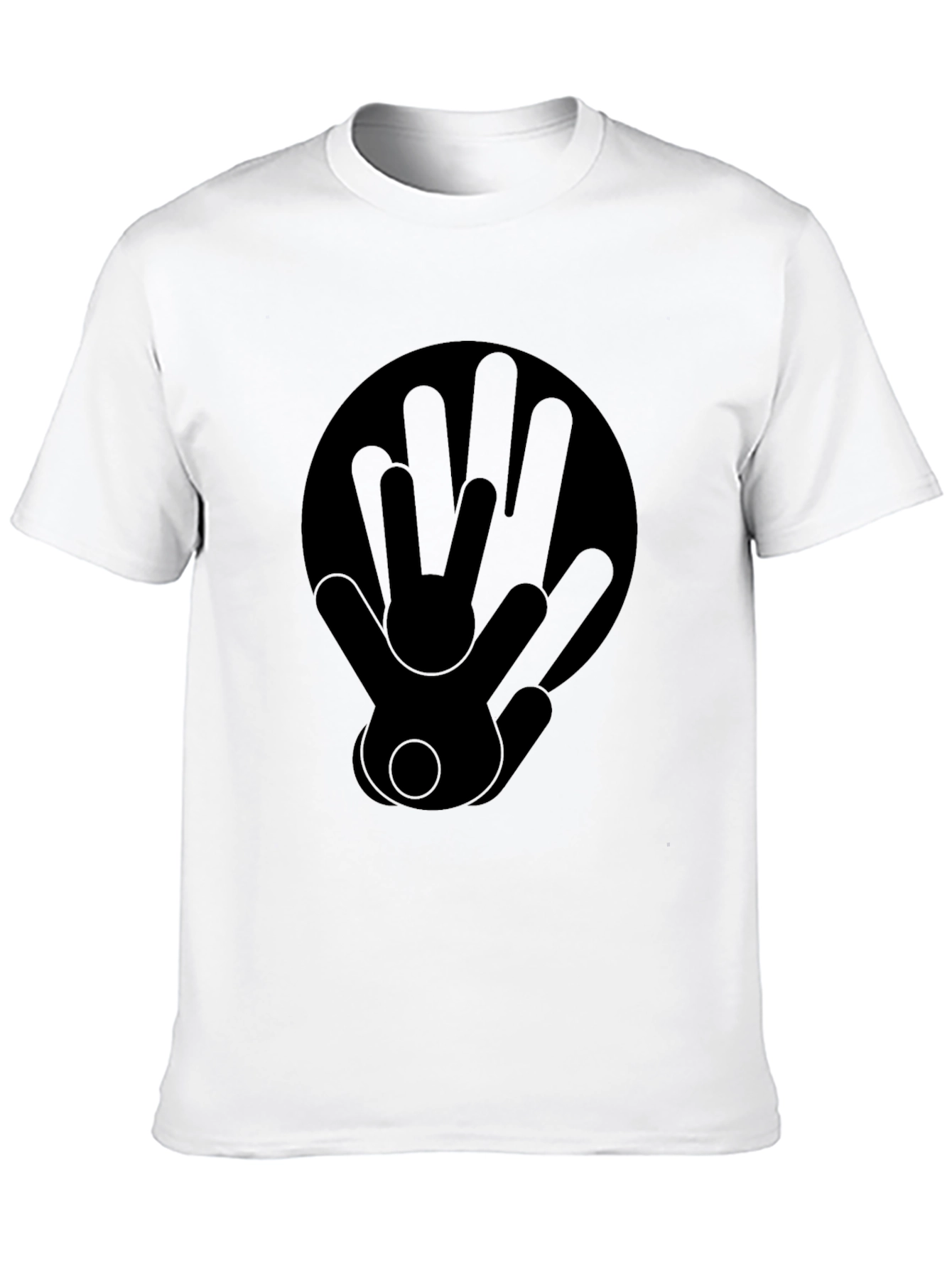 Black Graphic Print Tee - Peace Love Sign Black view 10