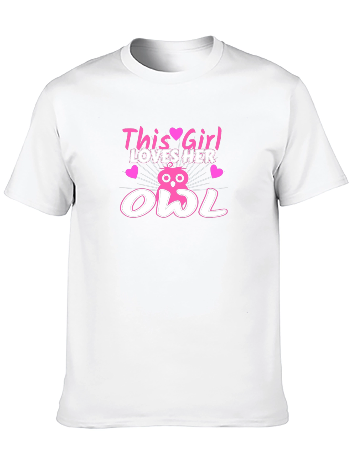 This Girl Loves Her Owl Graphic T-Shirt - Trendy Tee - 10