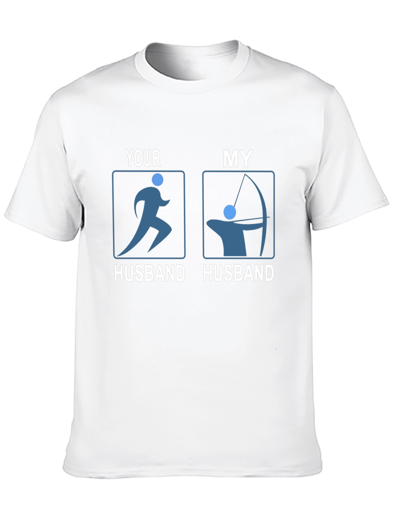 Black Funny Husband T-Shirt: Running & Archery Humor view 10