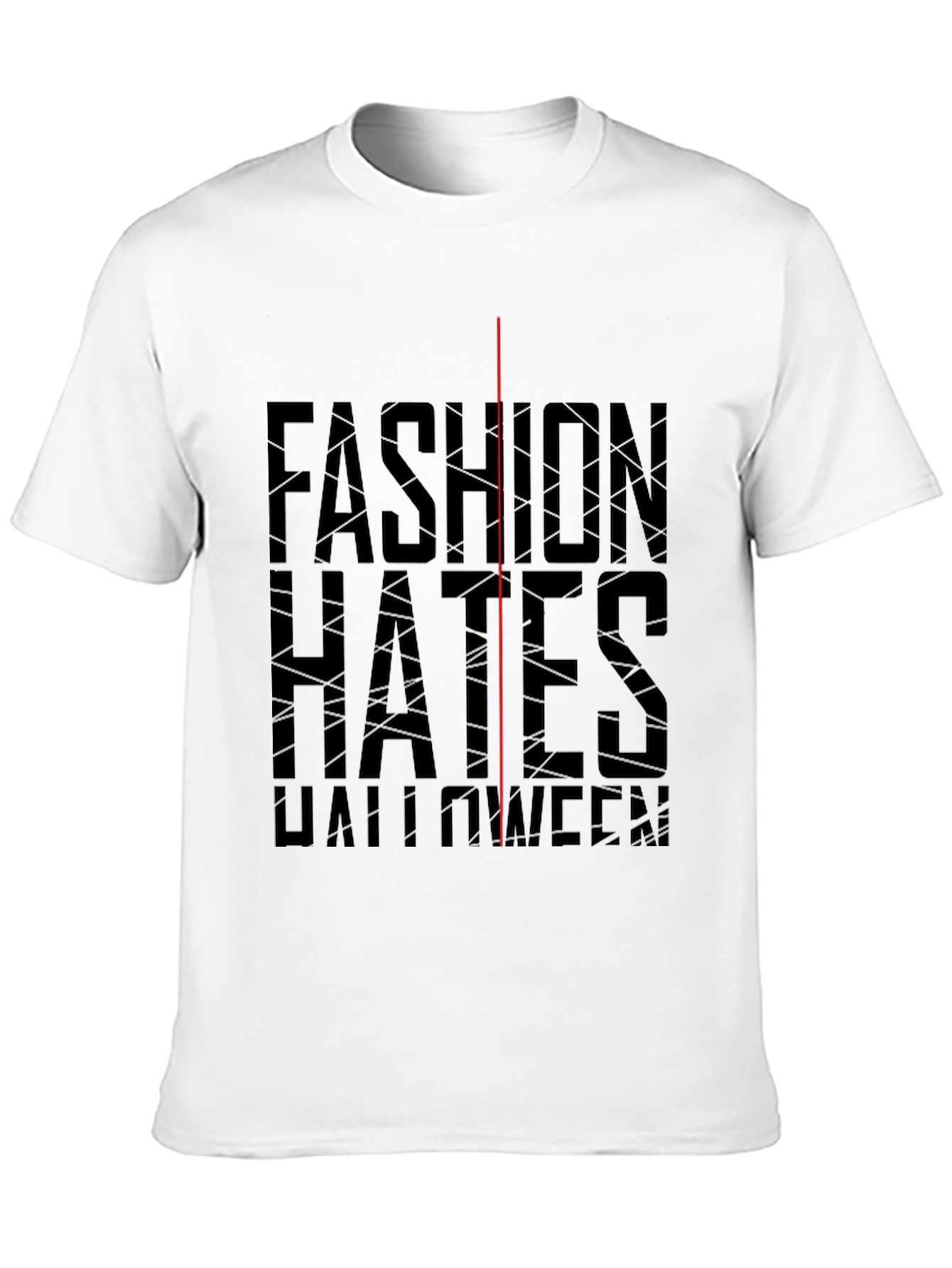 Black Fashion Hates Halloween Black Graphic Tee view 10