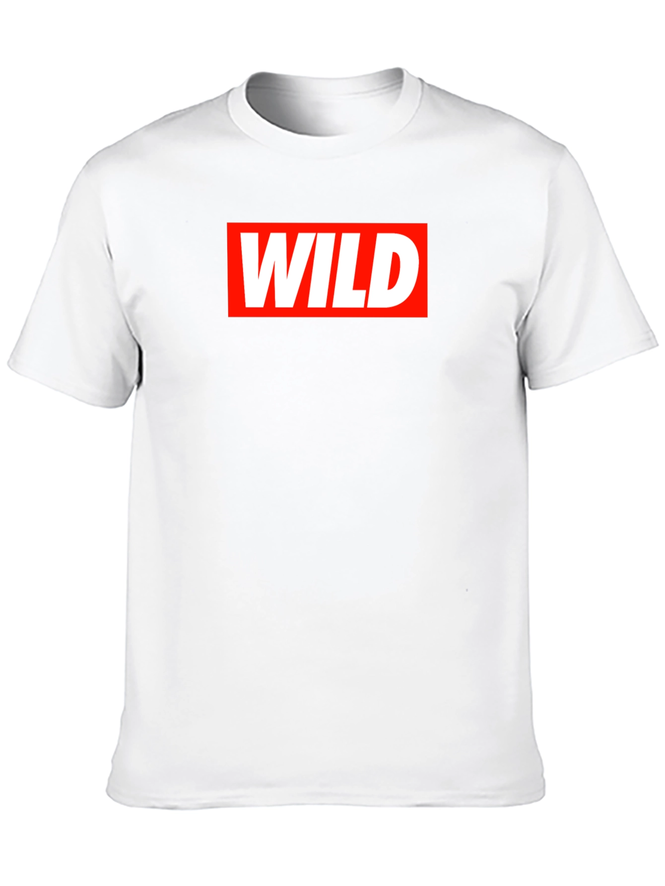 Black Wild Graphic Tee - Red and White on Black Cotton view 10