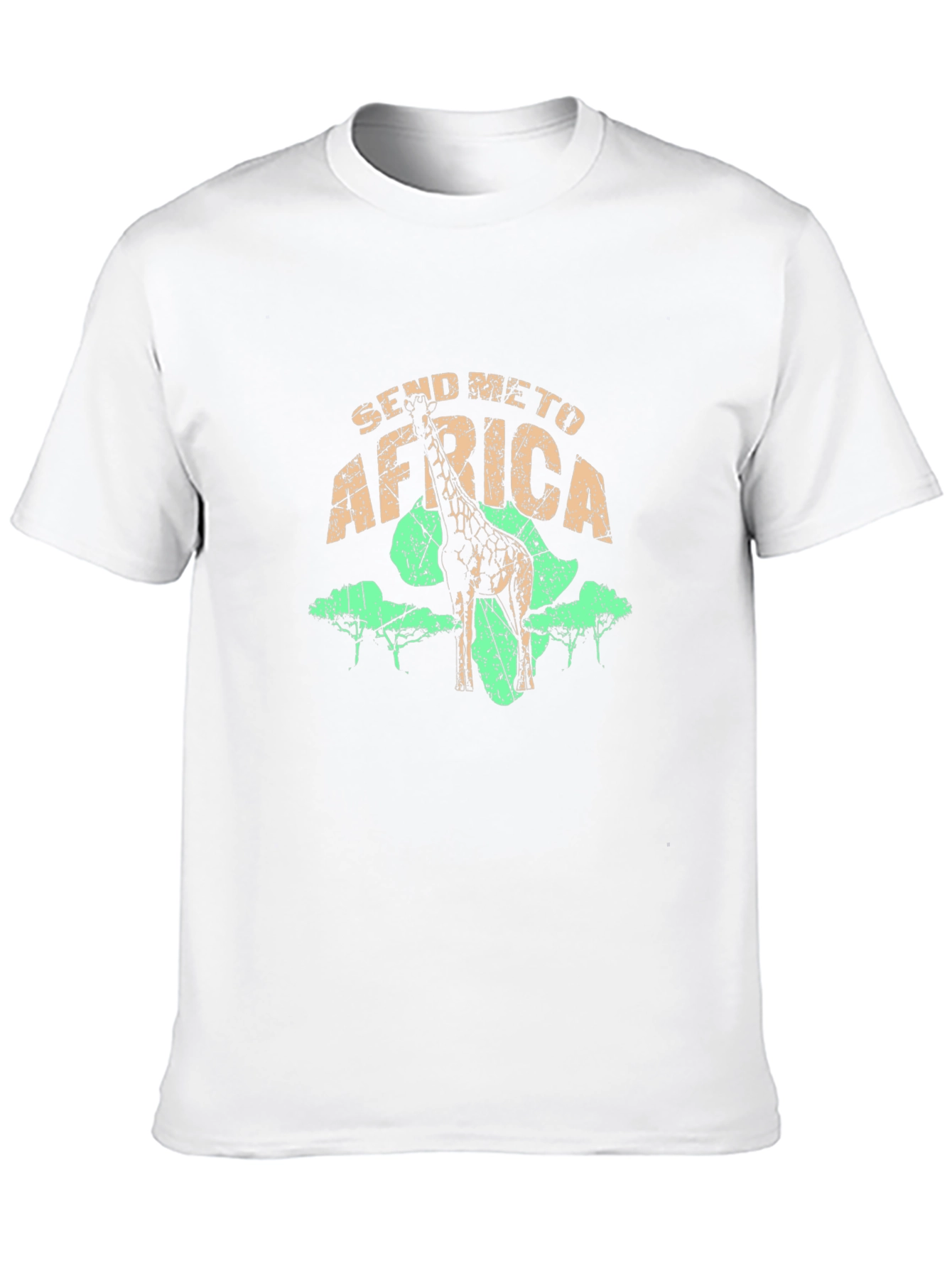 Black Send Me To Africa Giraffe Graphic T-Shirt view 10