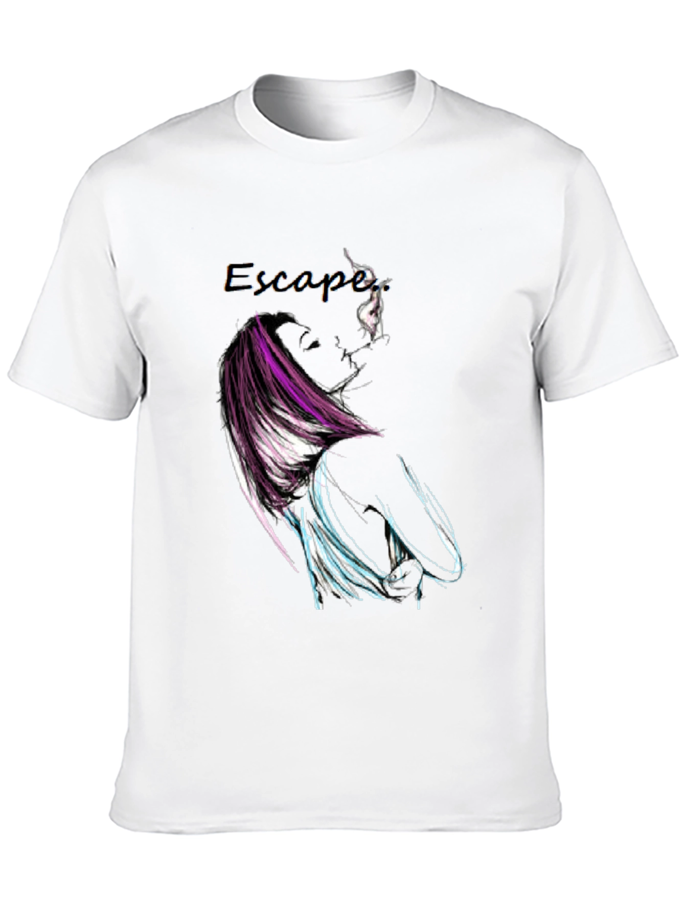 Black Escape Graphic Print Black T-Shirt view 10