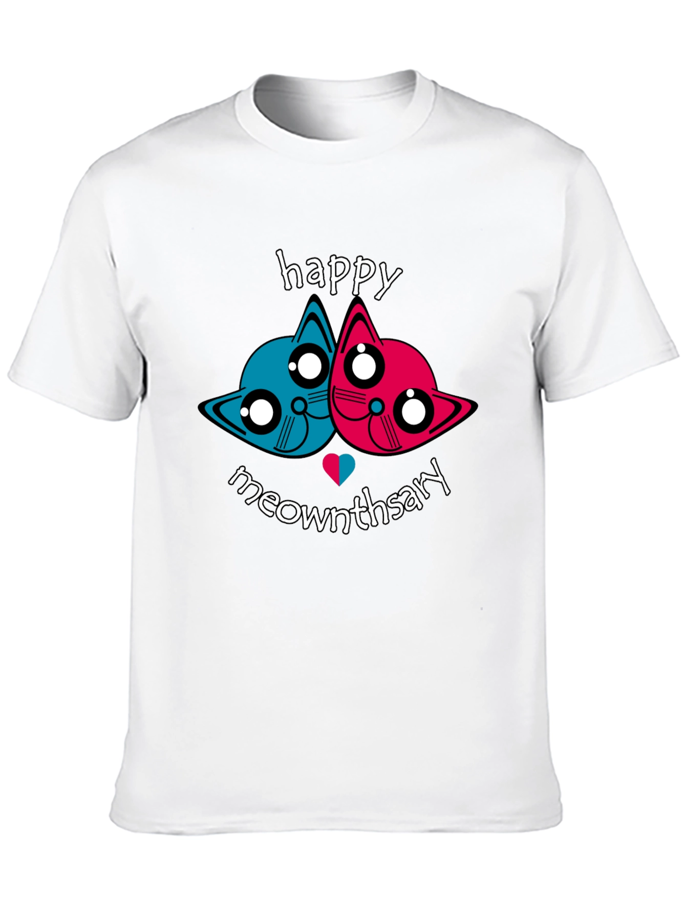 Black Happy Meownthsary Graphic Tee - Anniversary Cat Lovers view 10