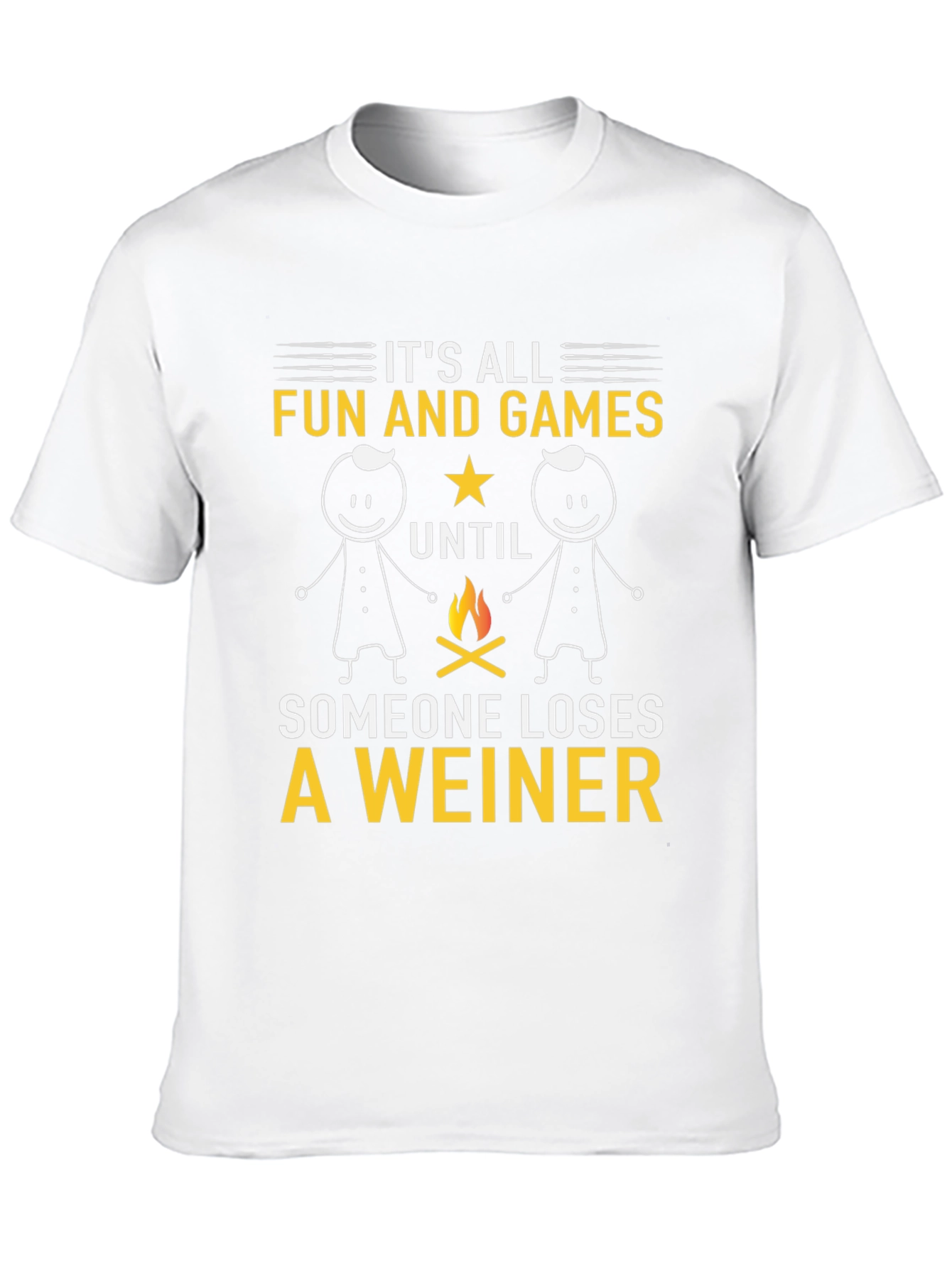 Black Funny Weiner Camping T-Shirt - It's All Fun and Games view 10