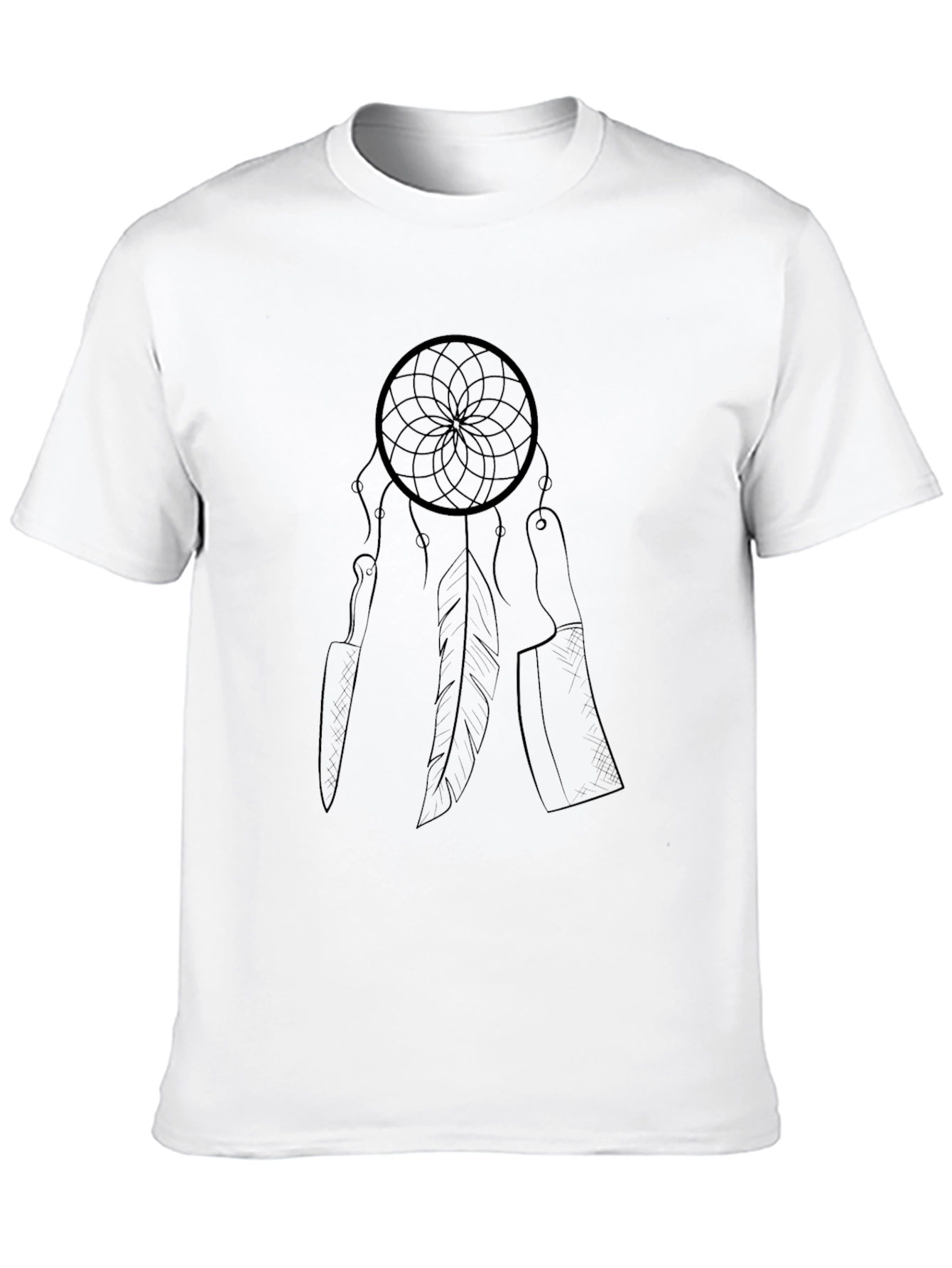Black Dream Catcher Graphic Tee - Black Cotton Blend view 10