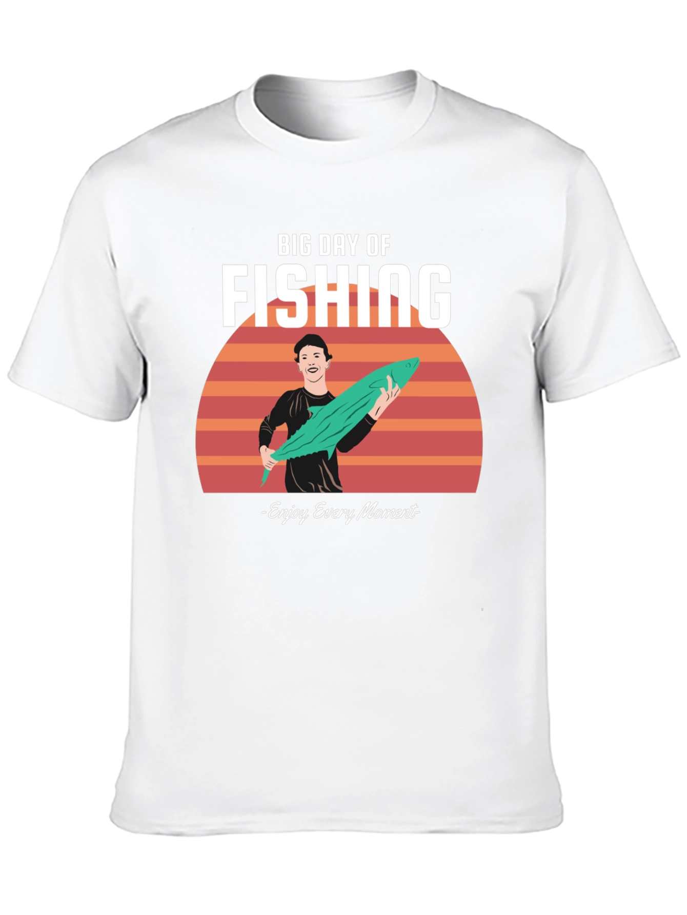 Black Fishing T-Shirt - Big Day Of Fishing Design view 10