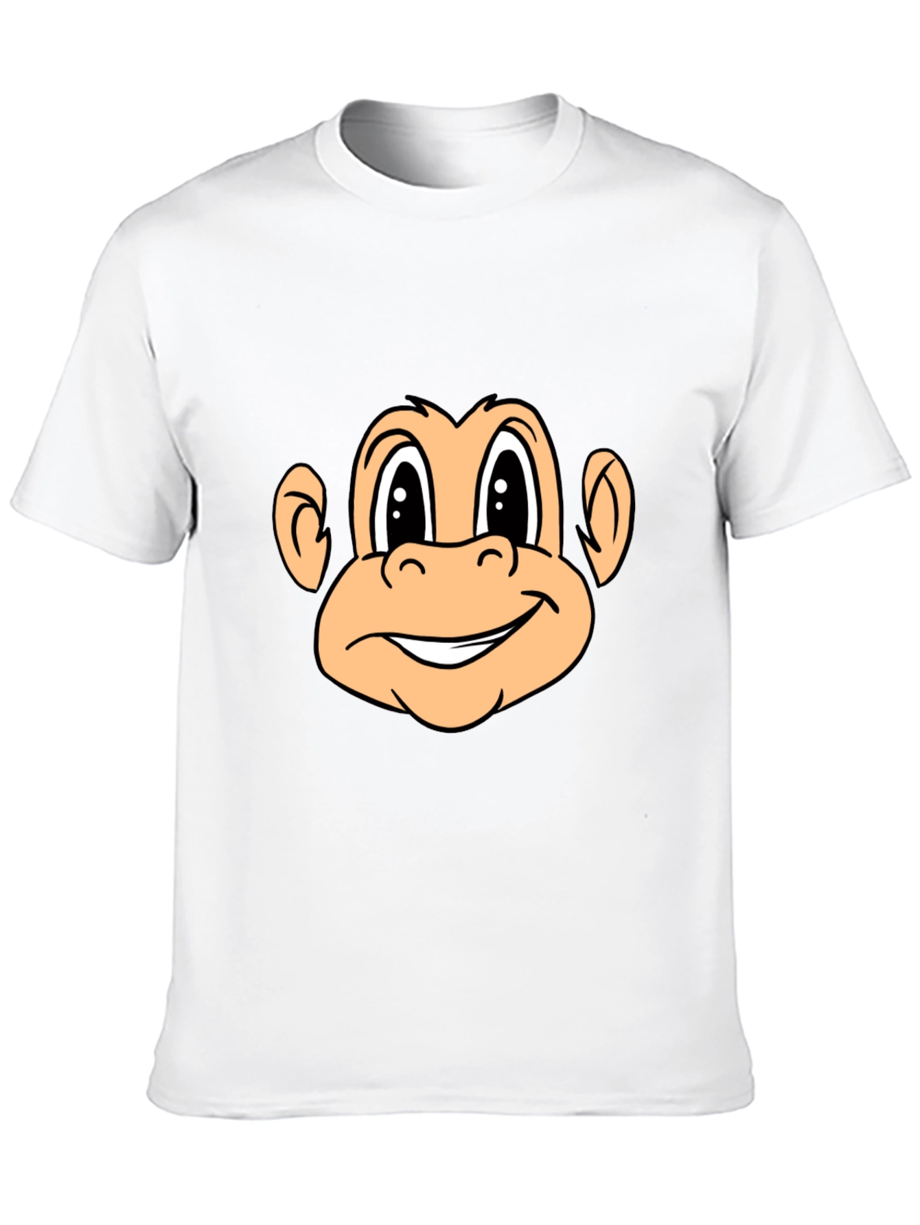 Black Monkey Face Graphic Tee - Black Crew Neck T-Shirt view 10