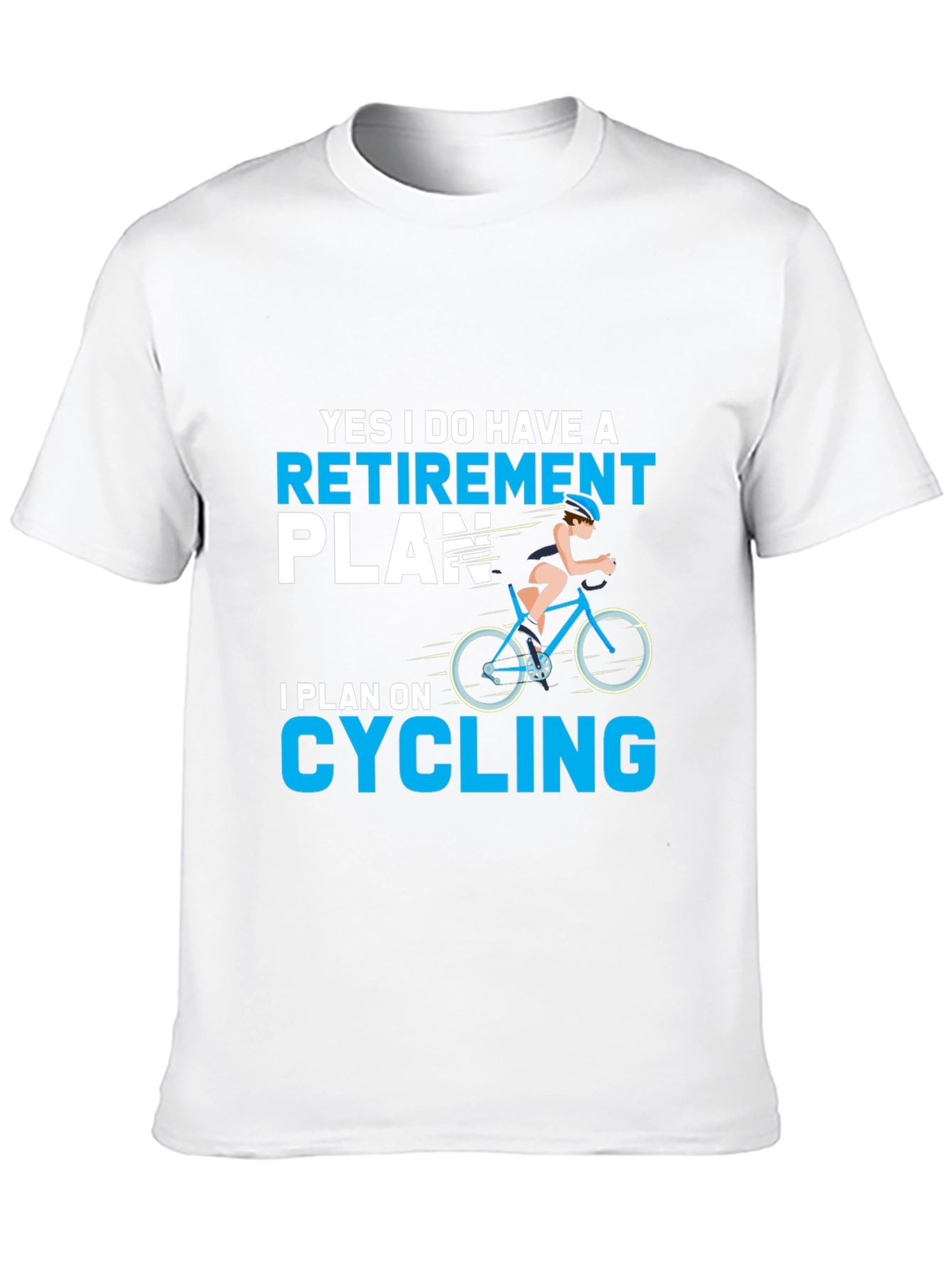 Black Retirement Plan Cycling T-Shirt view 10