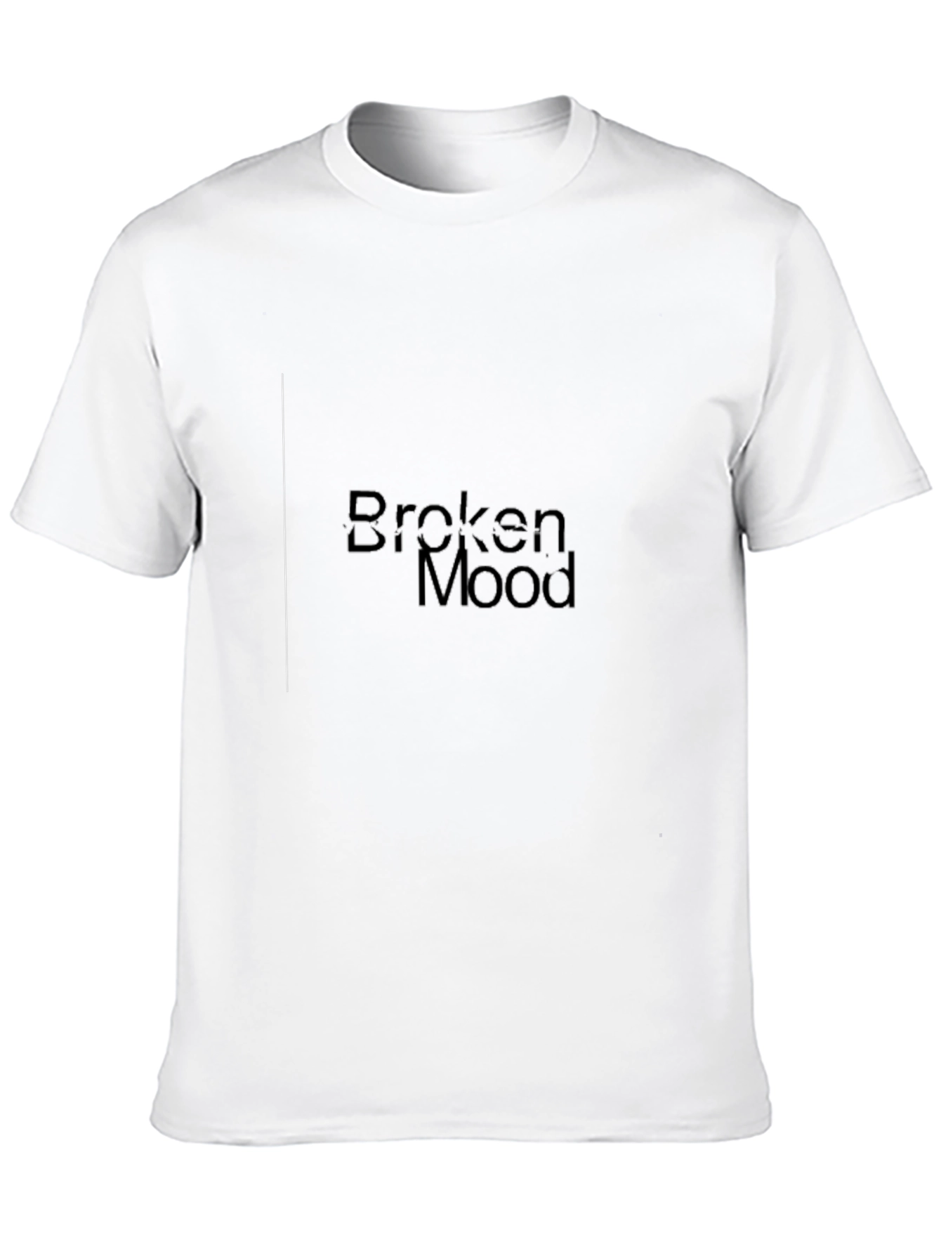 Black Broken Mood Graphic Tee - Black Cotton Blend T-Shirt view 10