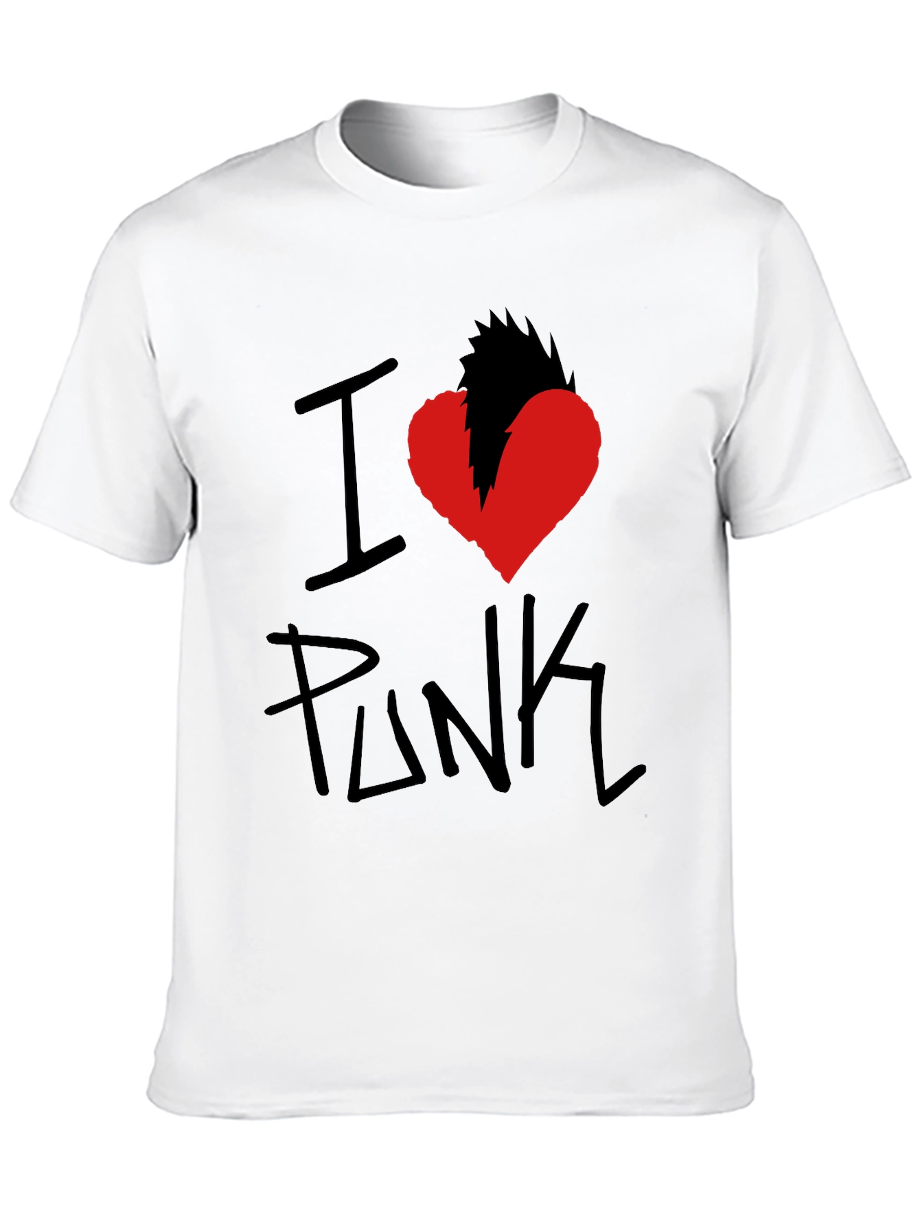 Black I Heart Punk Graphic Tee - Black view 10