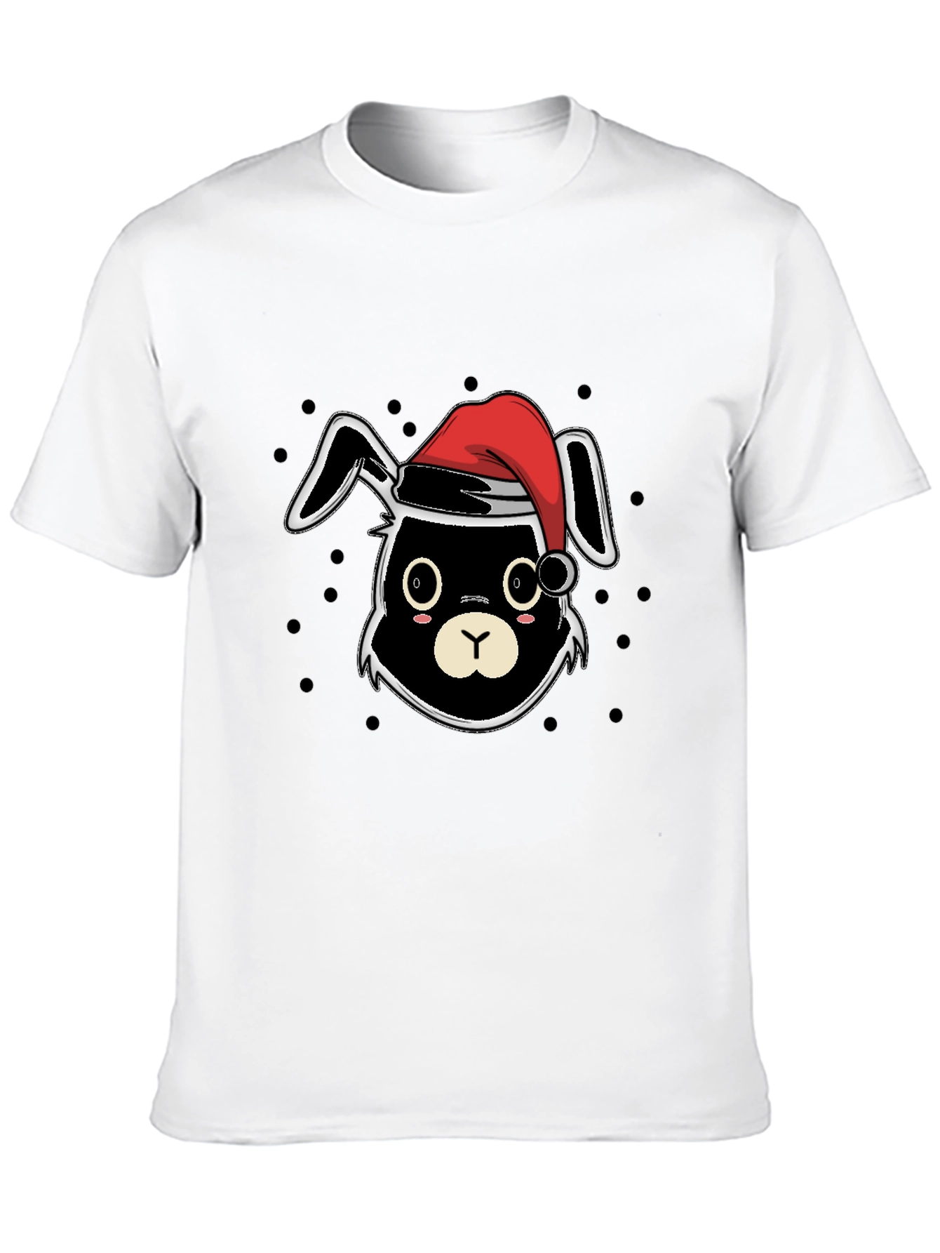 Black Festive Bunny T-Shirt - Holiday Edition view 10