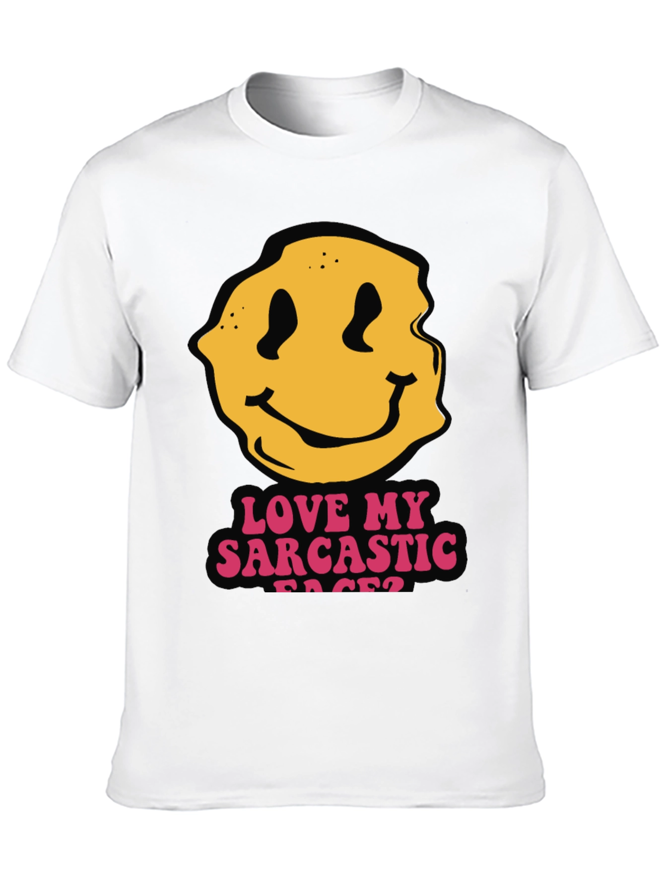 Black Sarcastic Faces Black T-Shirt - Funny Graphic Tee view 10