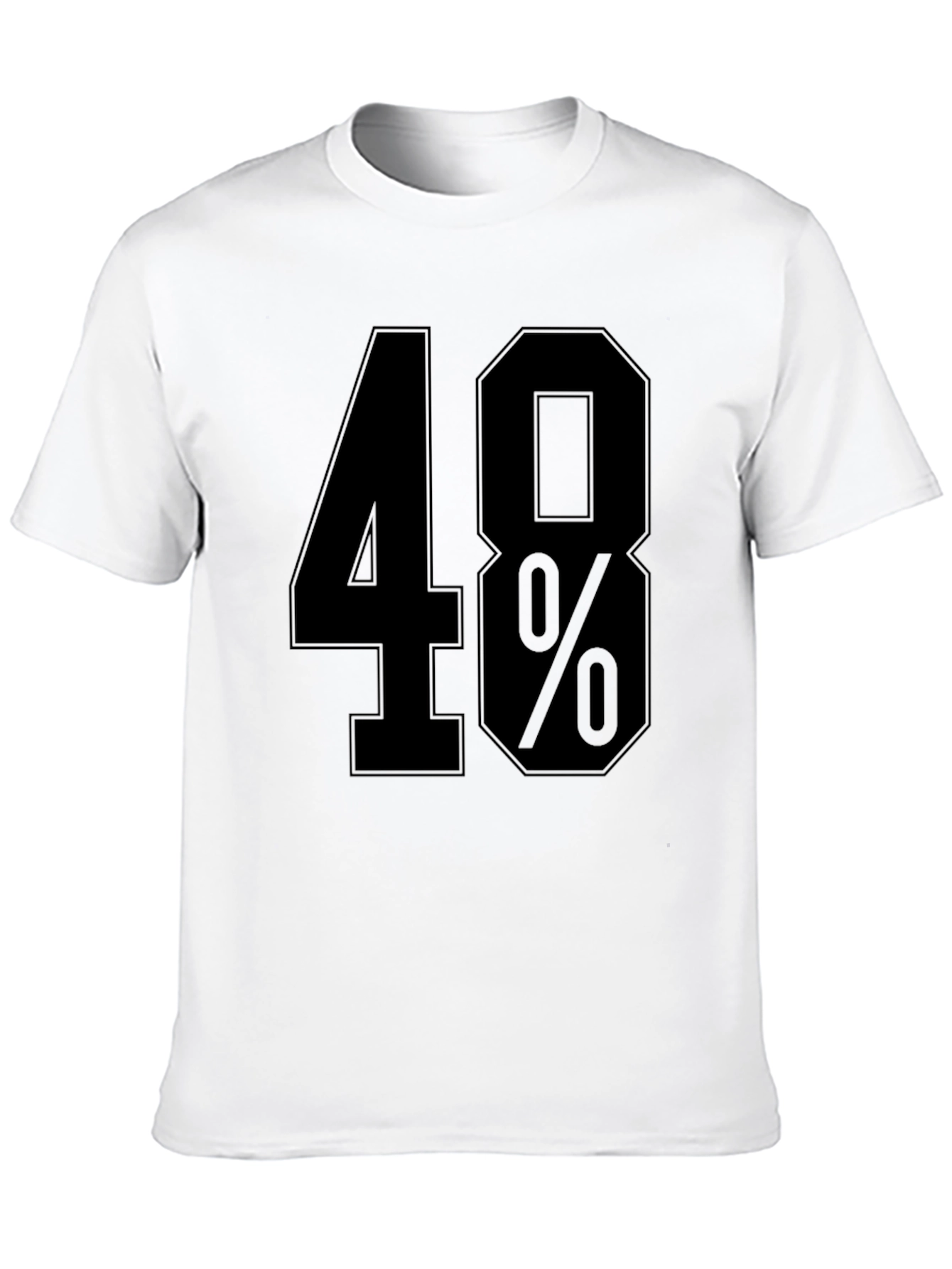 Black 48 Percent T-Shirt - Black Graphic Tee view 10