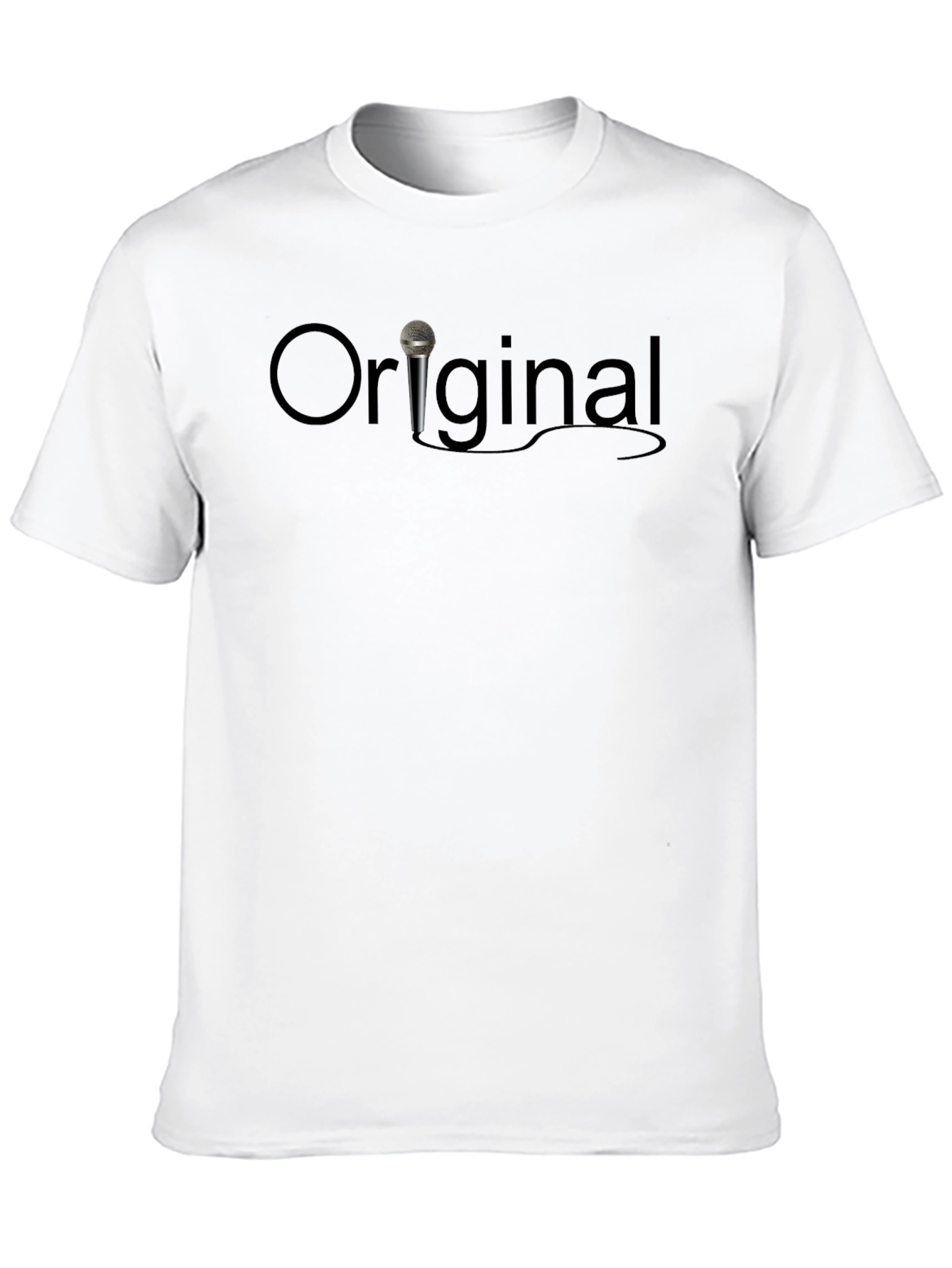 Black Original Microphone Graphic T-Shirt - Classic Black Tee view 10