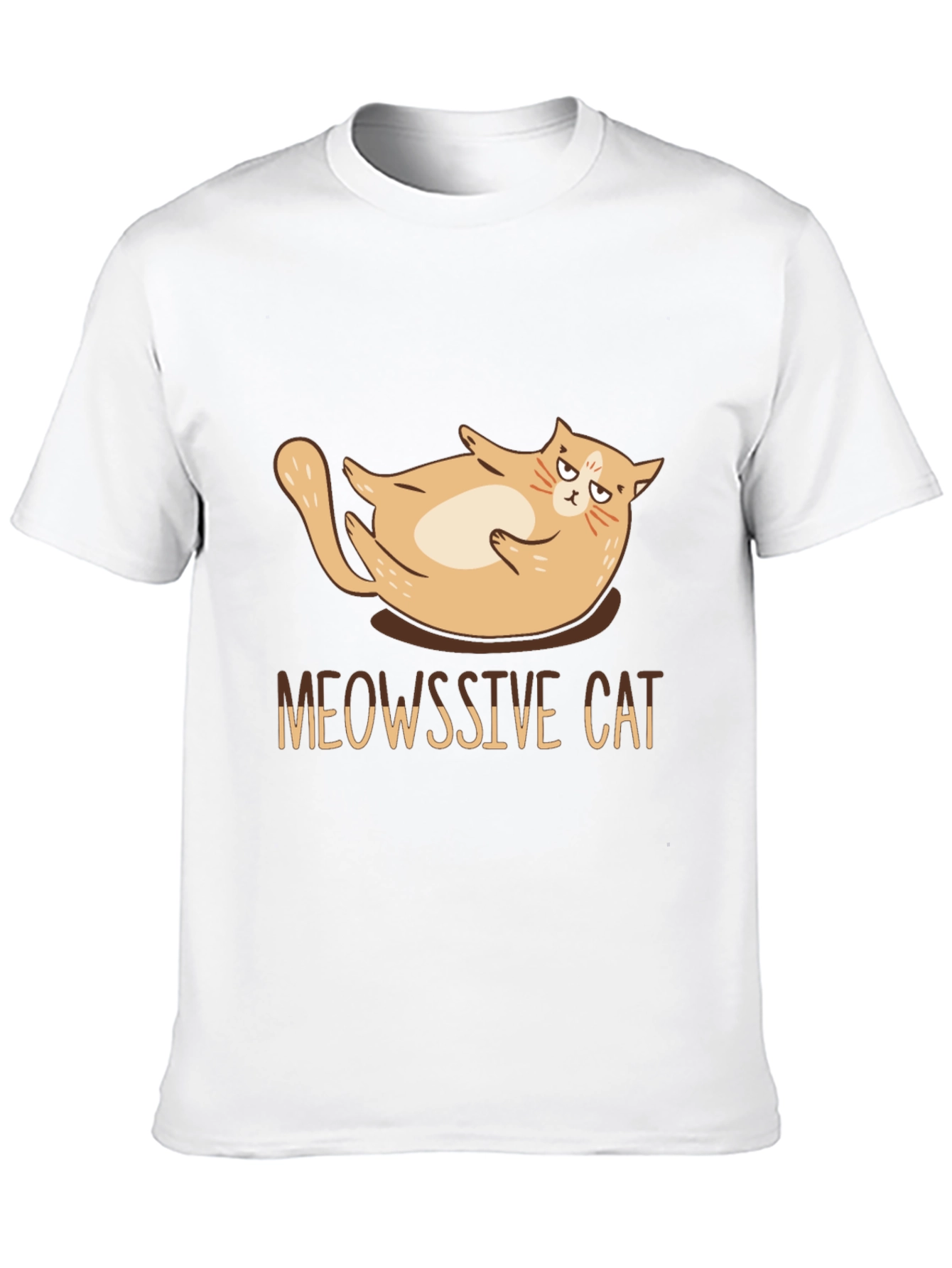 Black Meowssive Cat T-Shirt - Funny Graphic Tee view 10