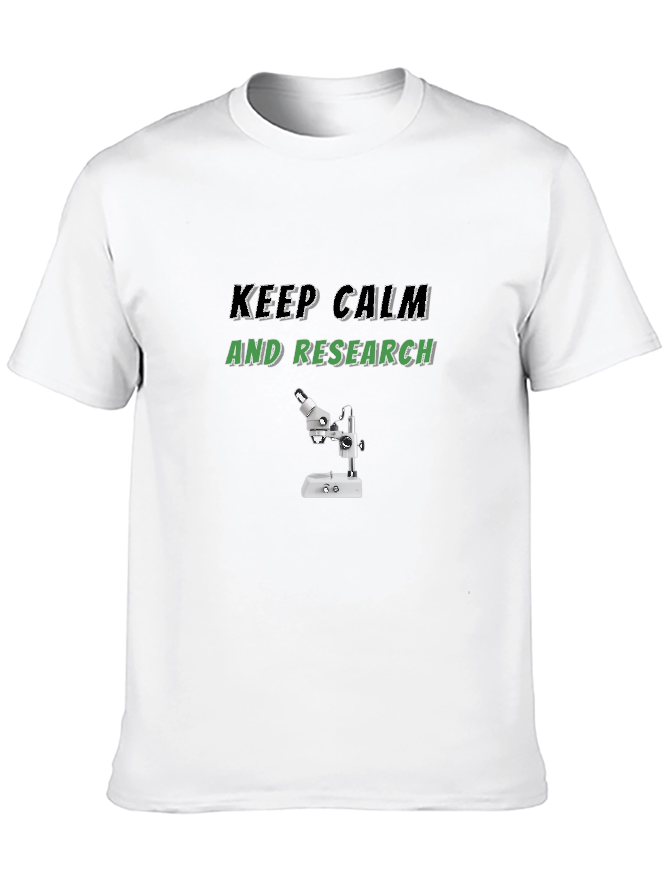 Black Keep Calm & Research T-Shirt view 10