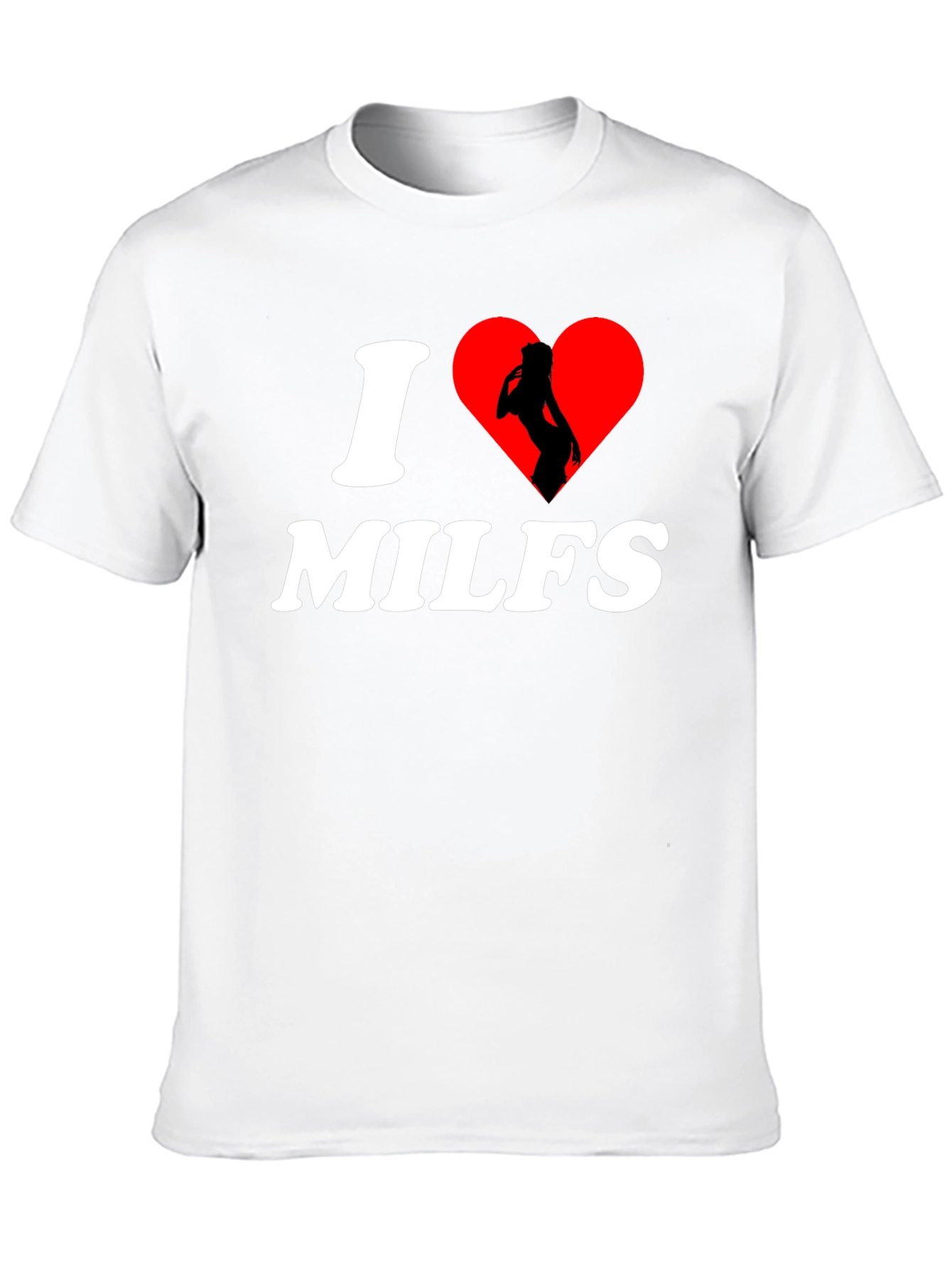 Black I Heart MILFs Graphic T-Shirt - Adult Humor Tee view 10