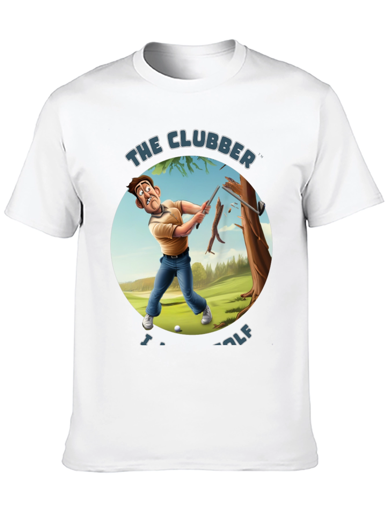 Black The Clubber Funny Golf T-Shirt view 10