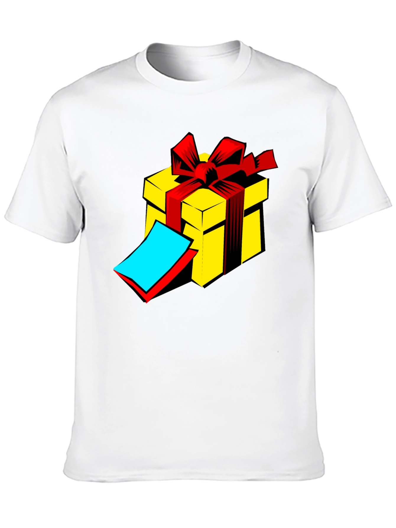 Black Gift Box Graphic Tee - Black Cotton T-Shirt view 10