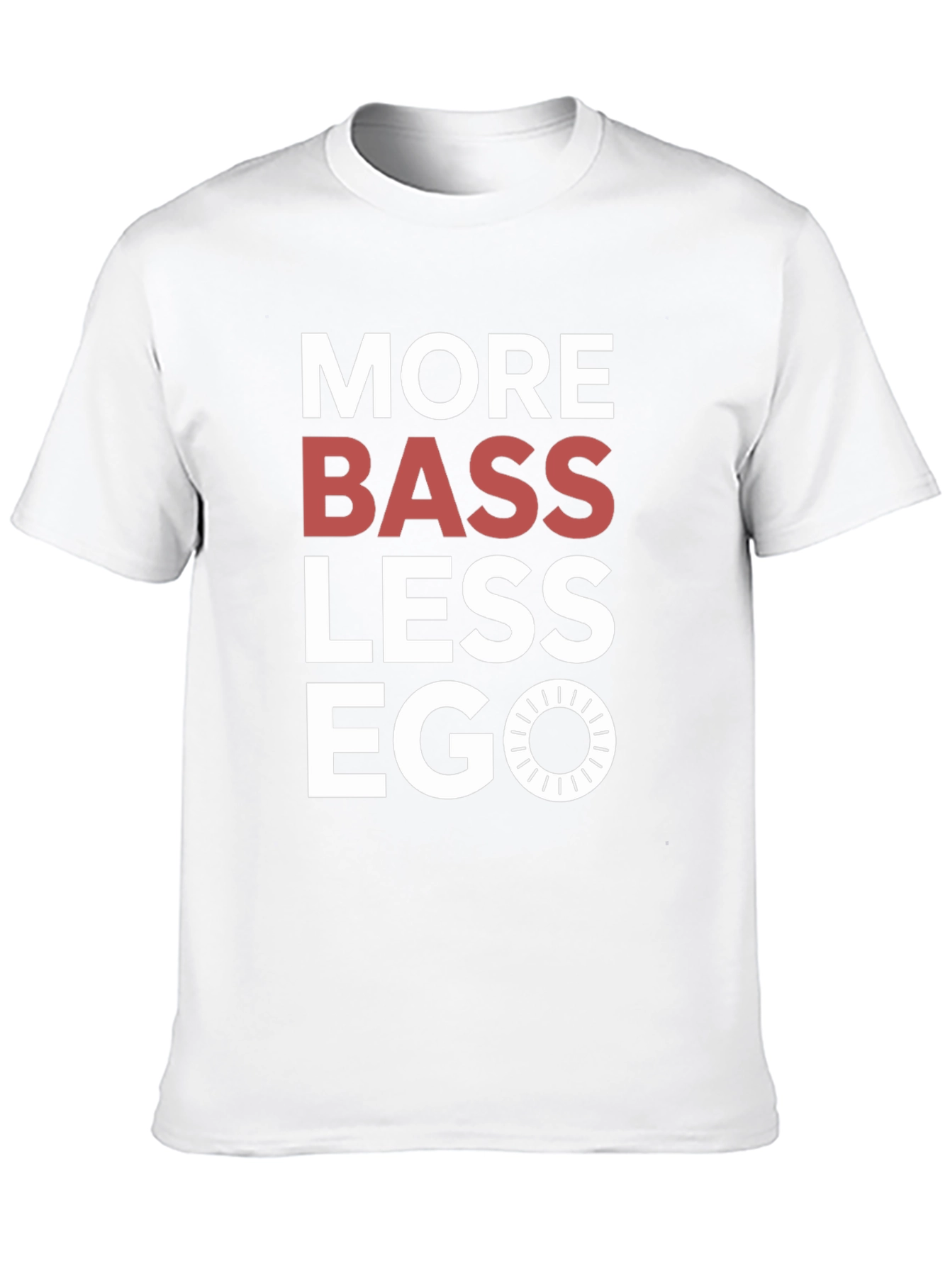 Black More Bass Less Ego Graphic T-Shirt view 10