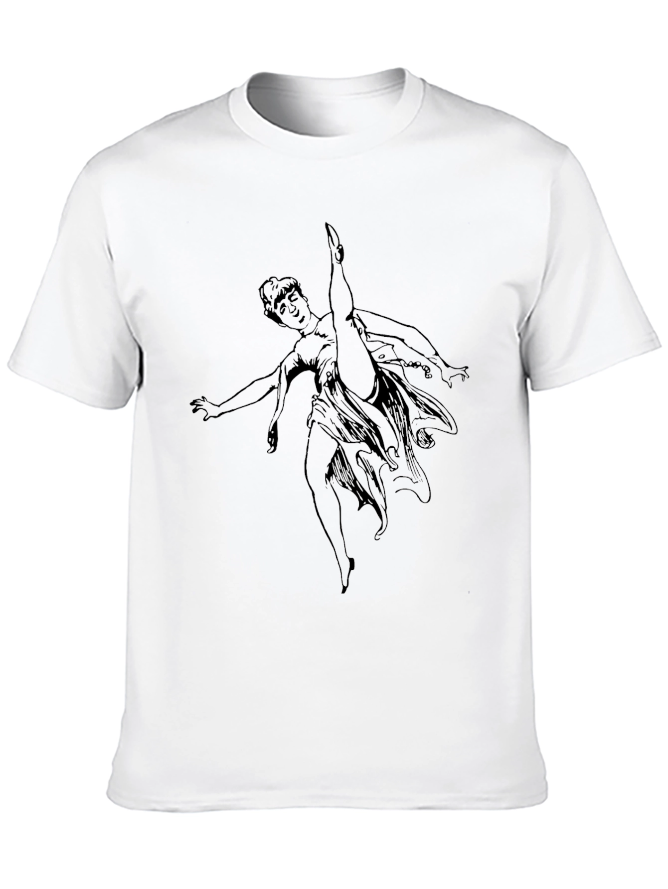 Black Graphic Tee - Dancing Woman Design - 10