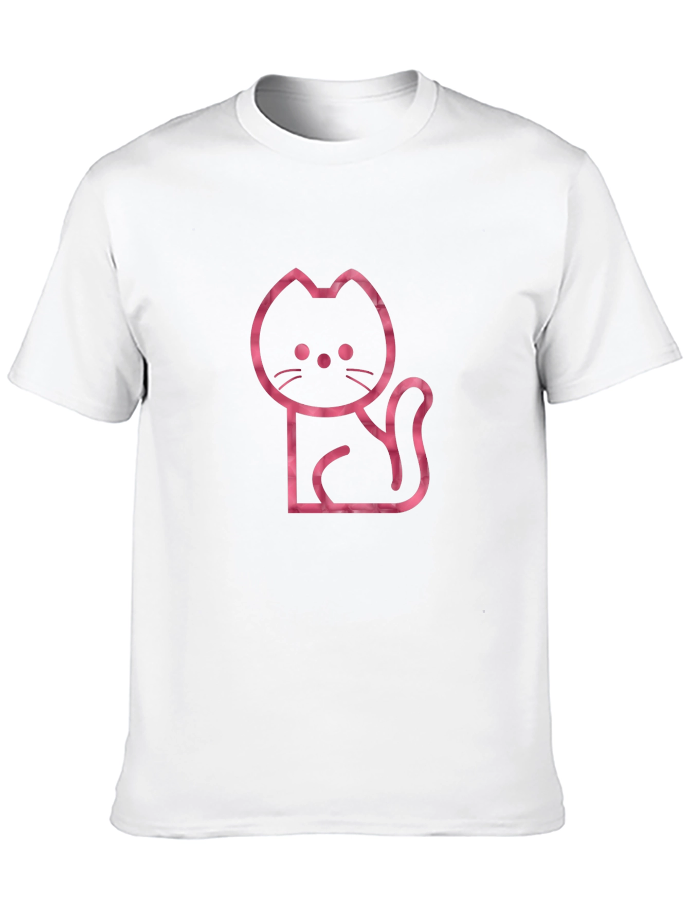 Black Cool Cat Outline Graphic Tee - Black view 10