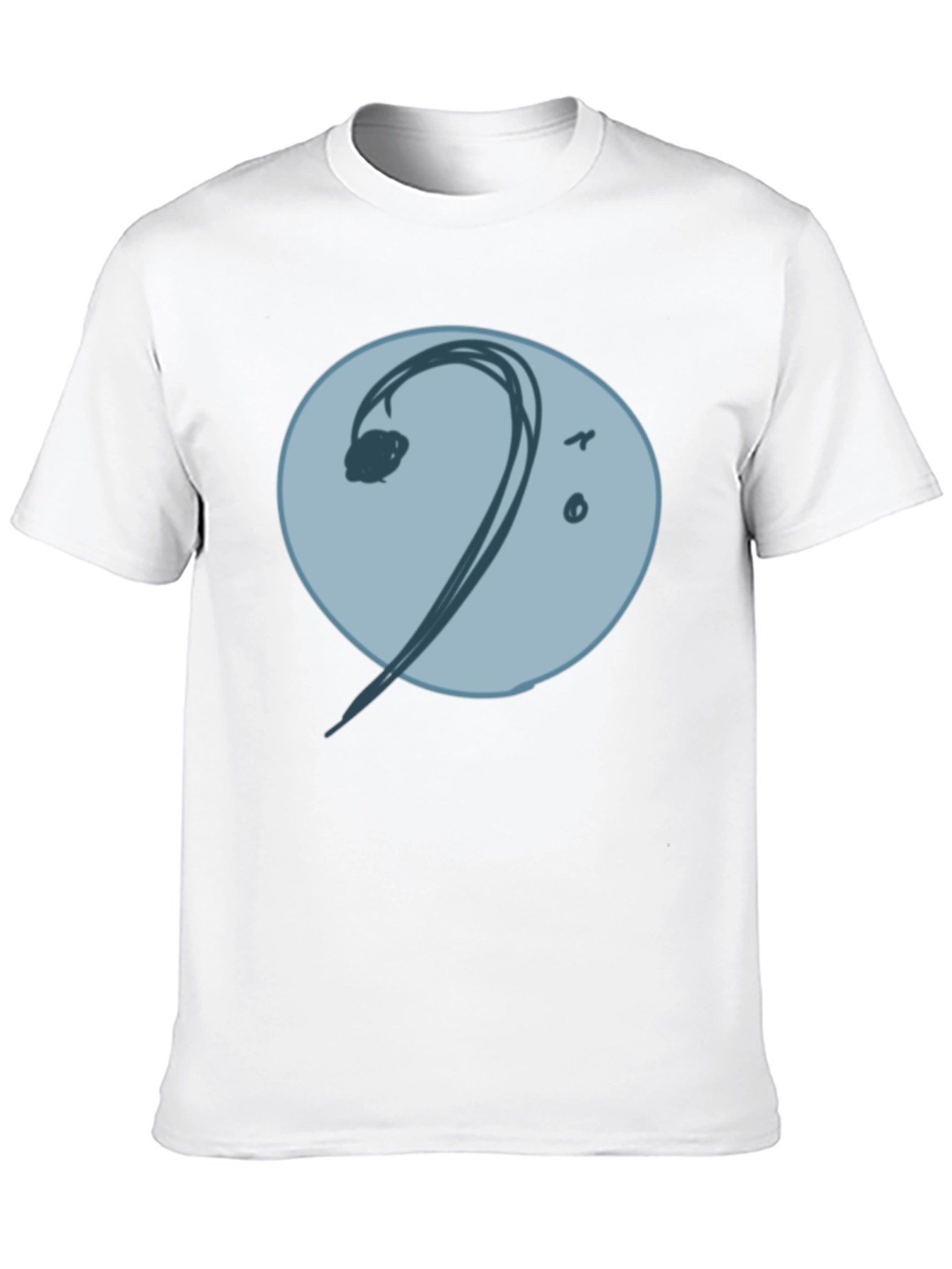 Black Abstract Wave Graphic Black T-Shirt view 10