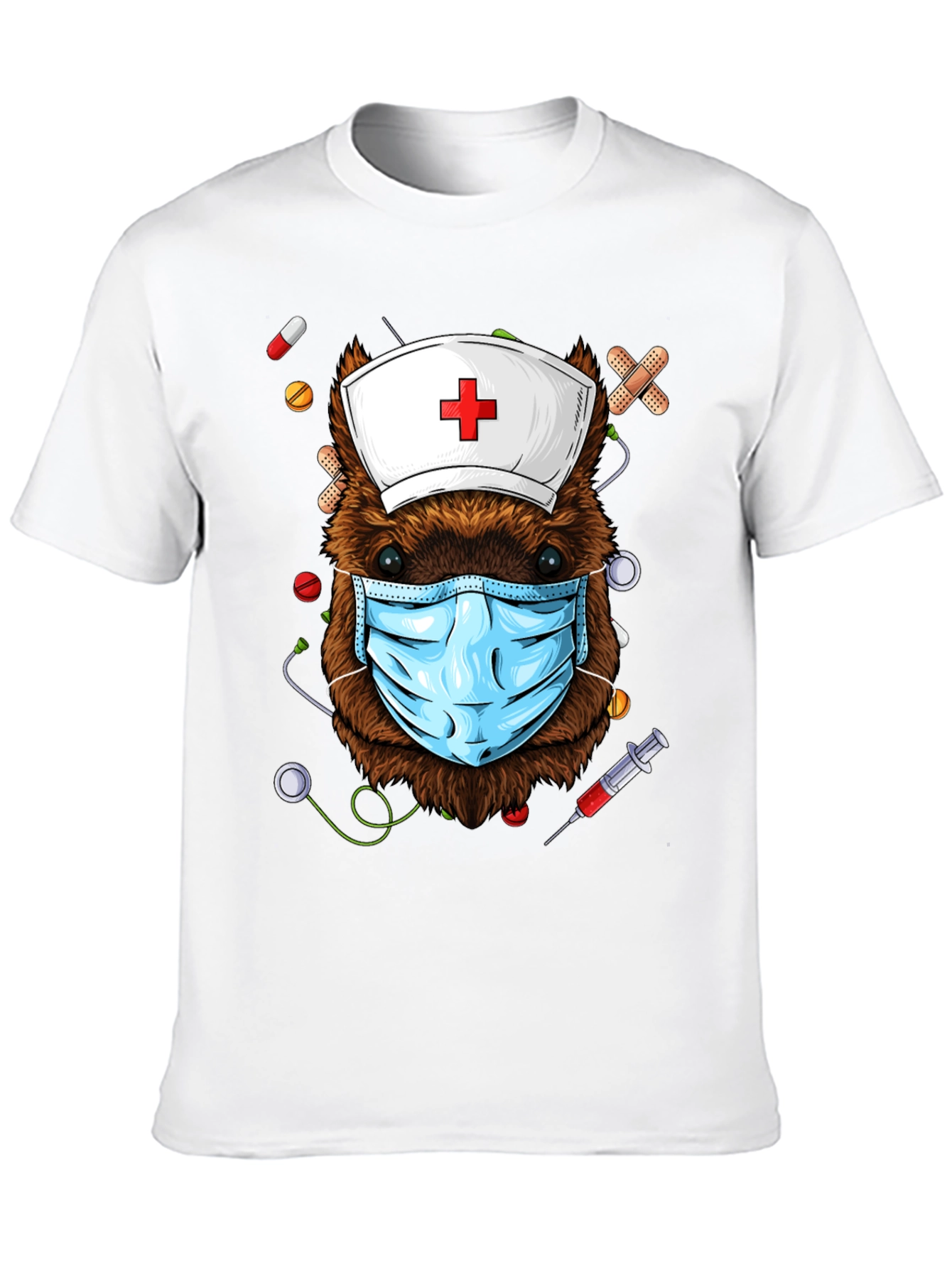 Black Nurse Beaver T-Shirt: Healthcare Hero view 10