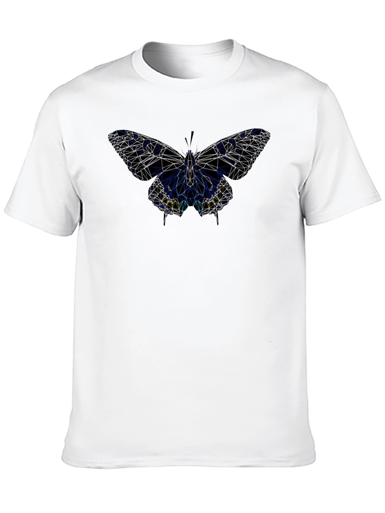 Black Geometric Butterfly Black T-Shirt view 10