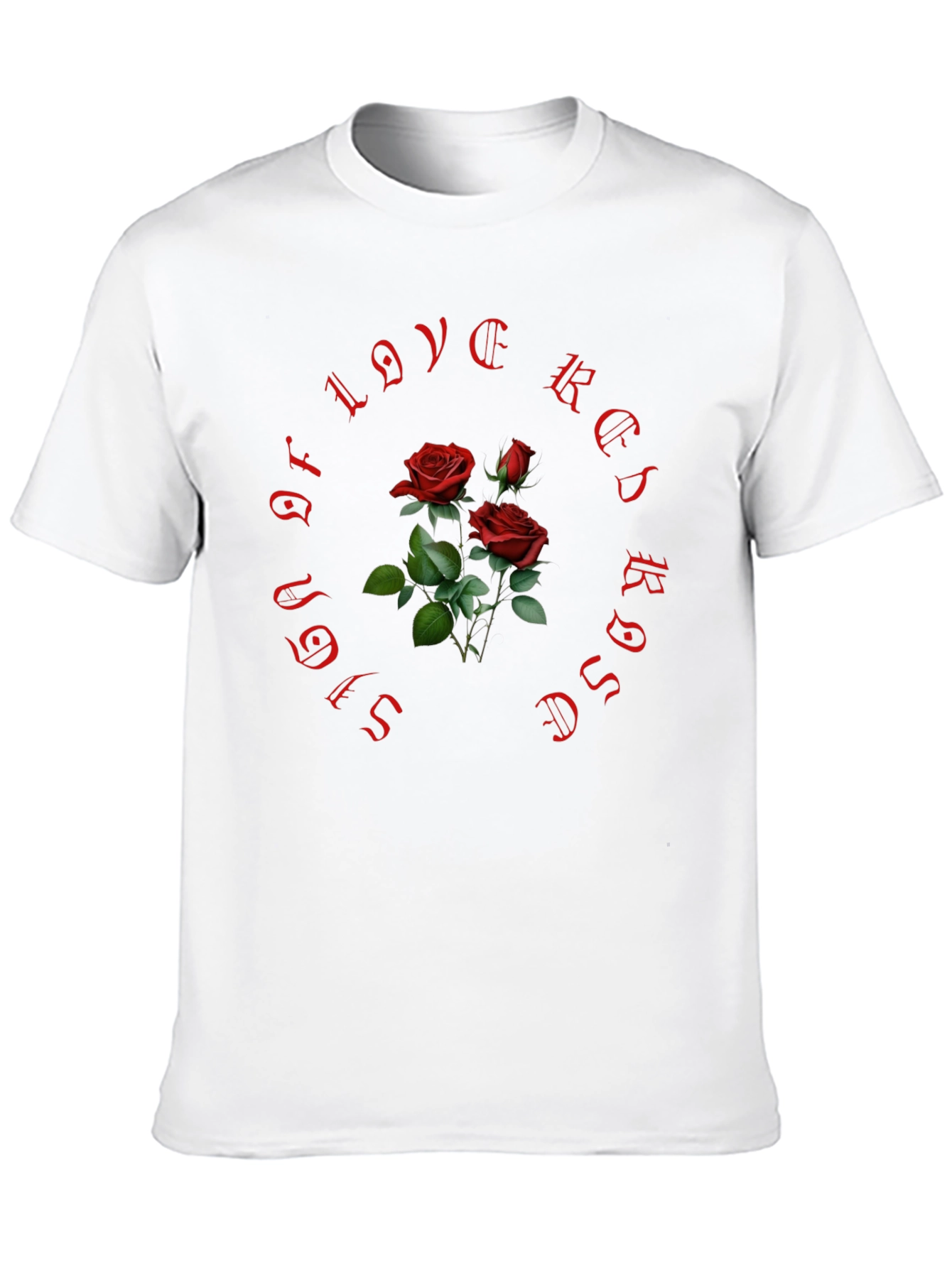 Black Red Roses of Love Black T-Shirt view 10