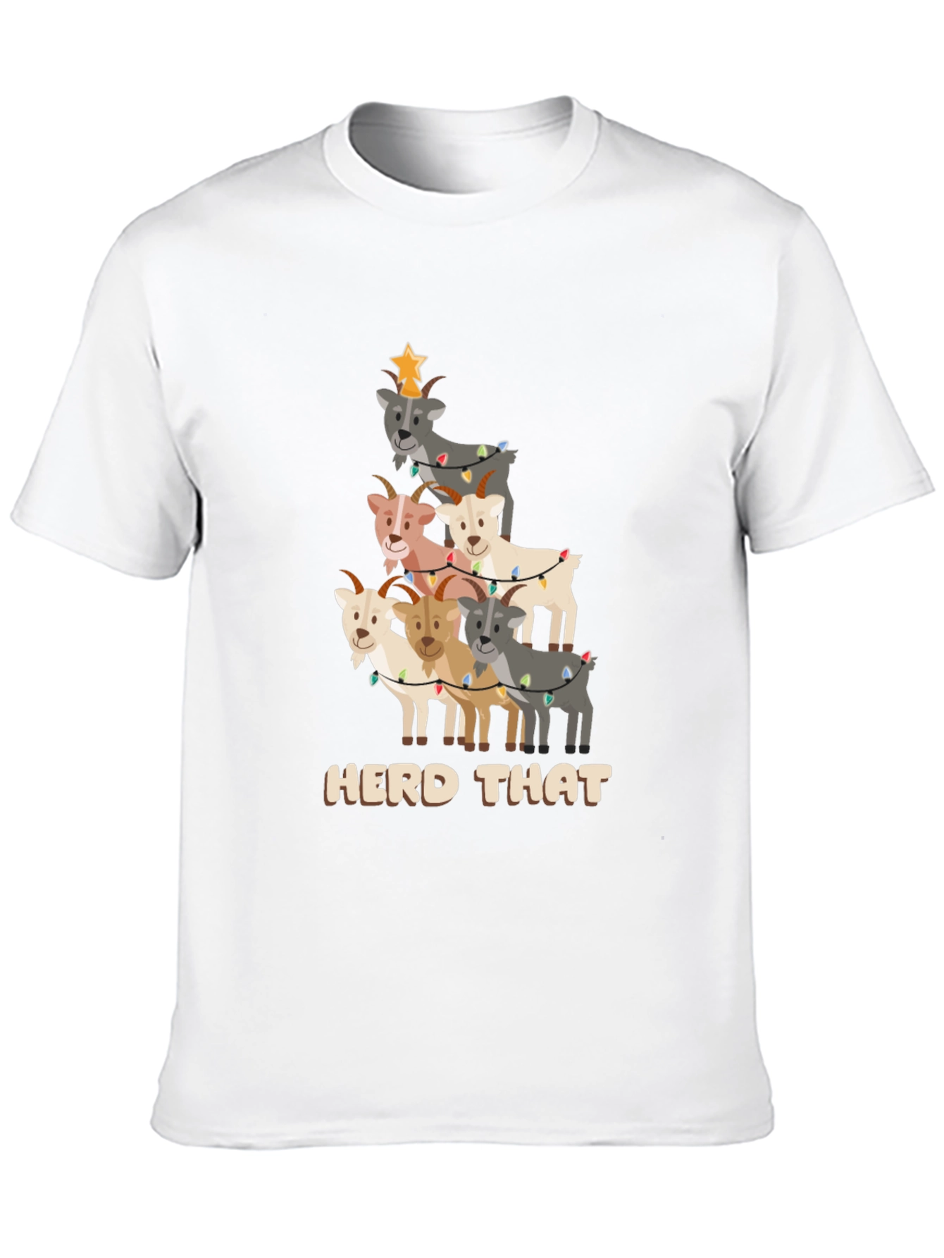 Black Herd That Christmas Goat T-Shirt view 10