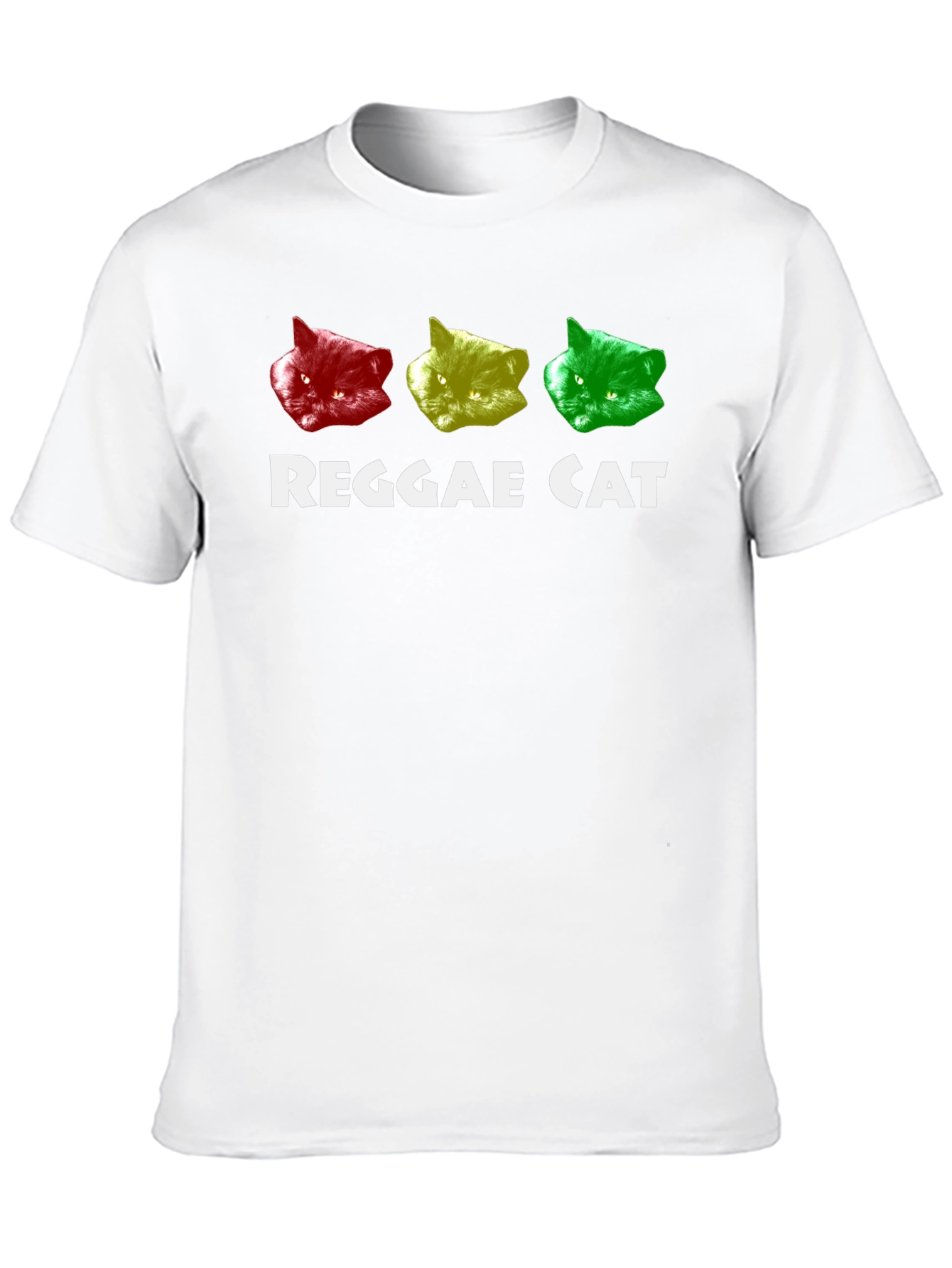 Black Reggae Cat T-Shirt - Rasta Colors Tee view 10