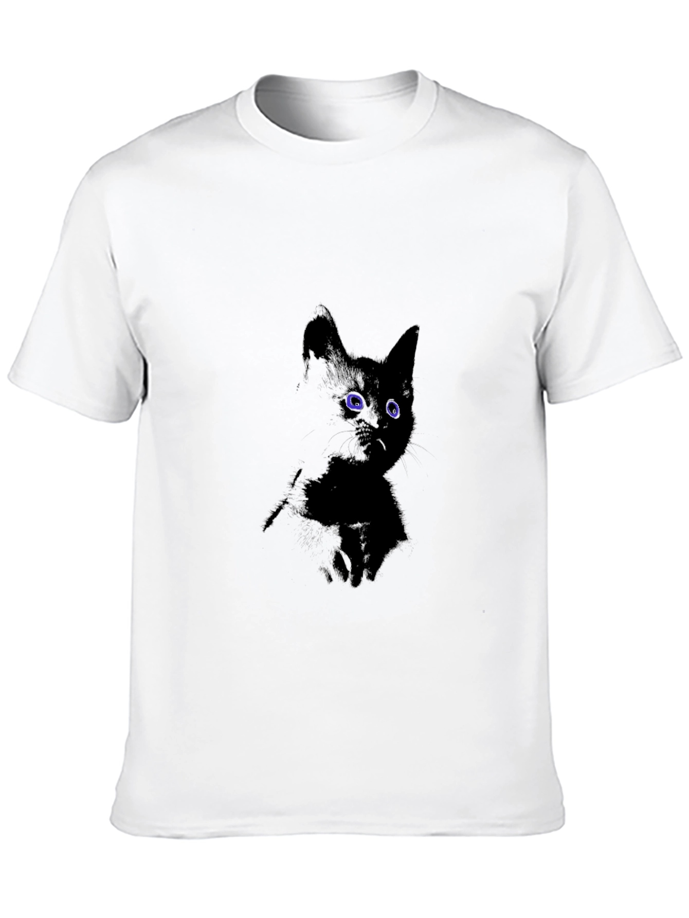 Men's Black Cat Graphic T-Shirt - 10