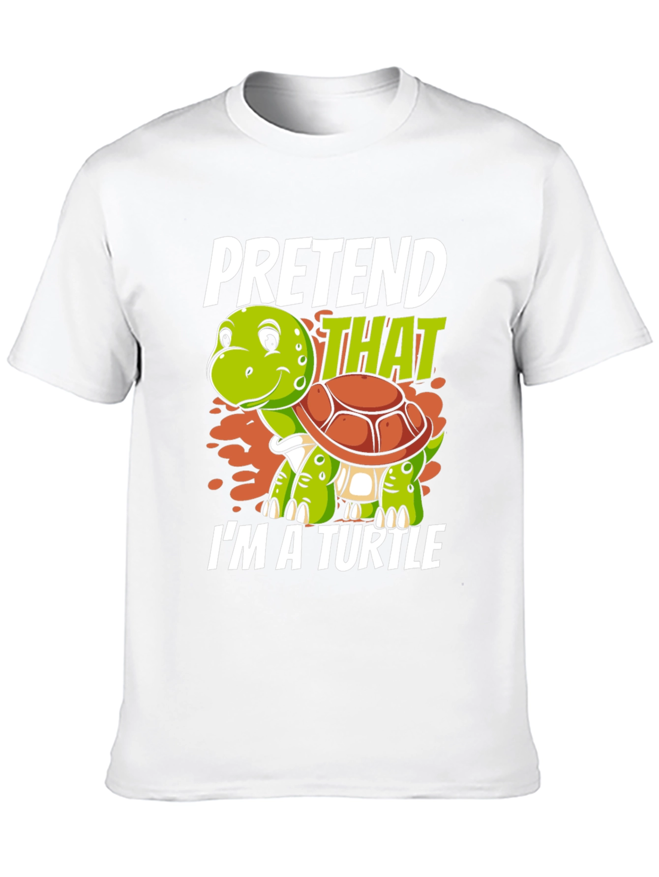 Black Pretend I'm a Turtle Graphic T-Shirt view 10