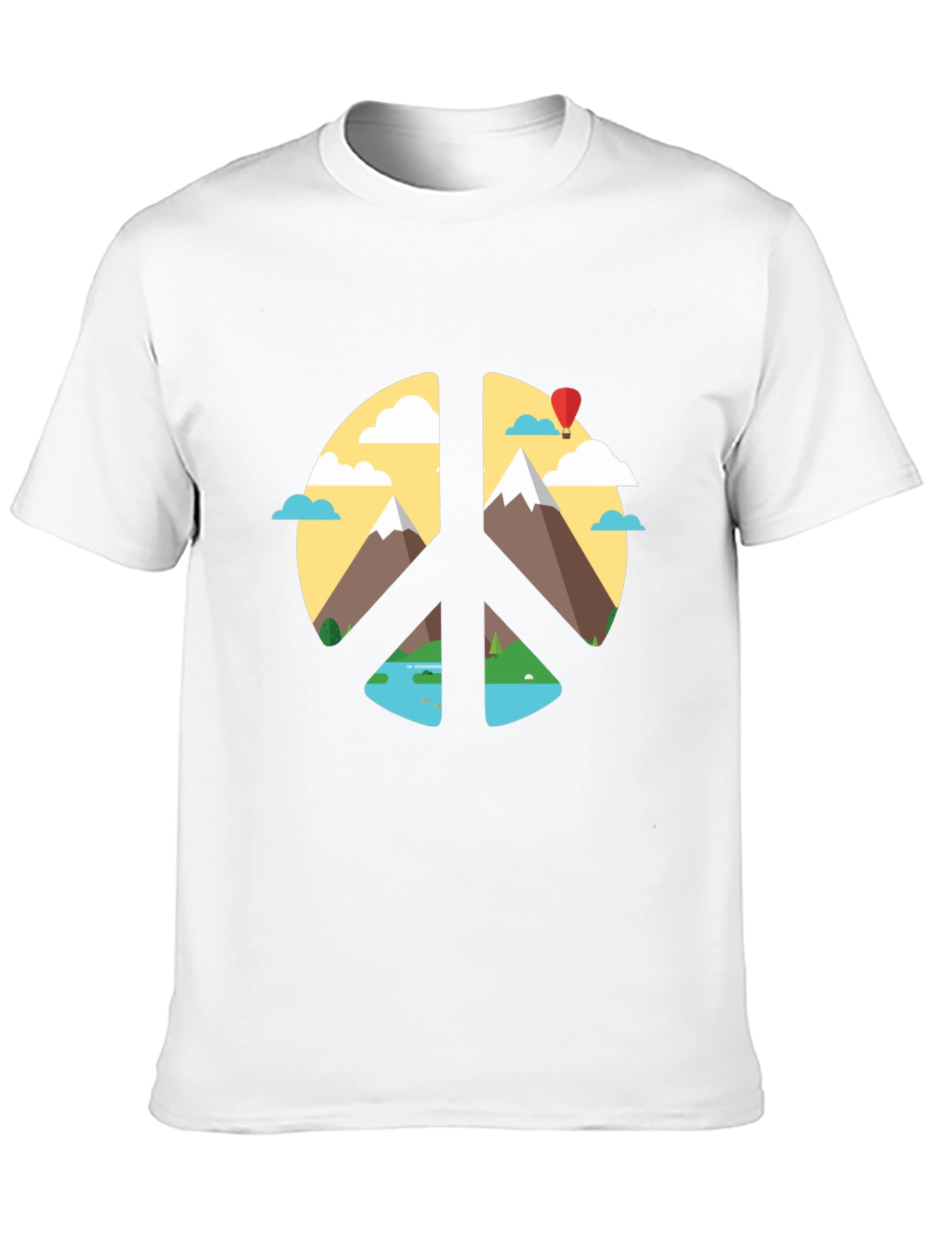 Black Peace Sign Nature Graphic T-Shirt view 10