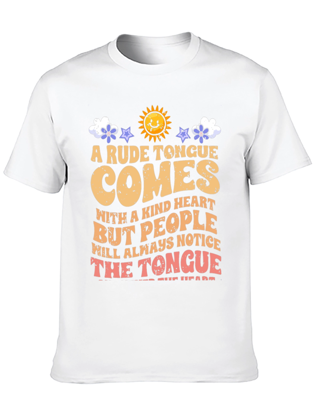 Black Rude Tongue, Kind Heart Graphic Tee view 10