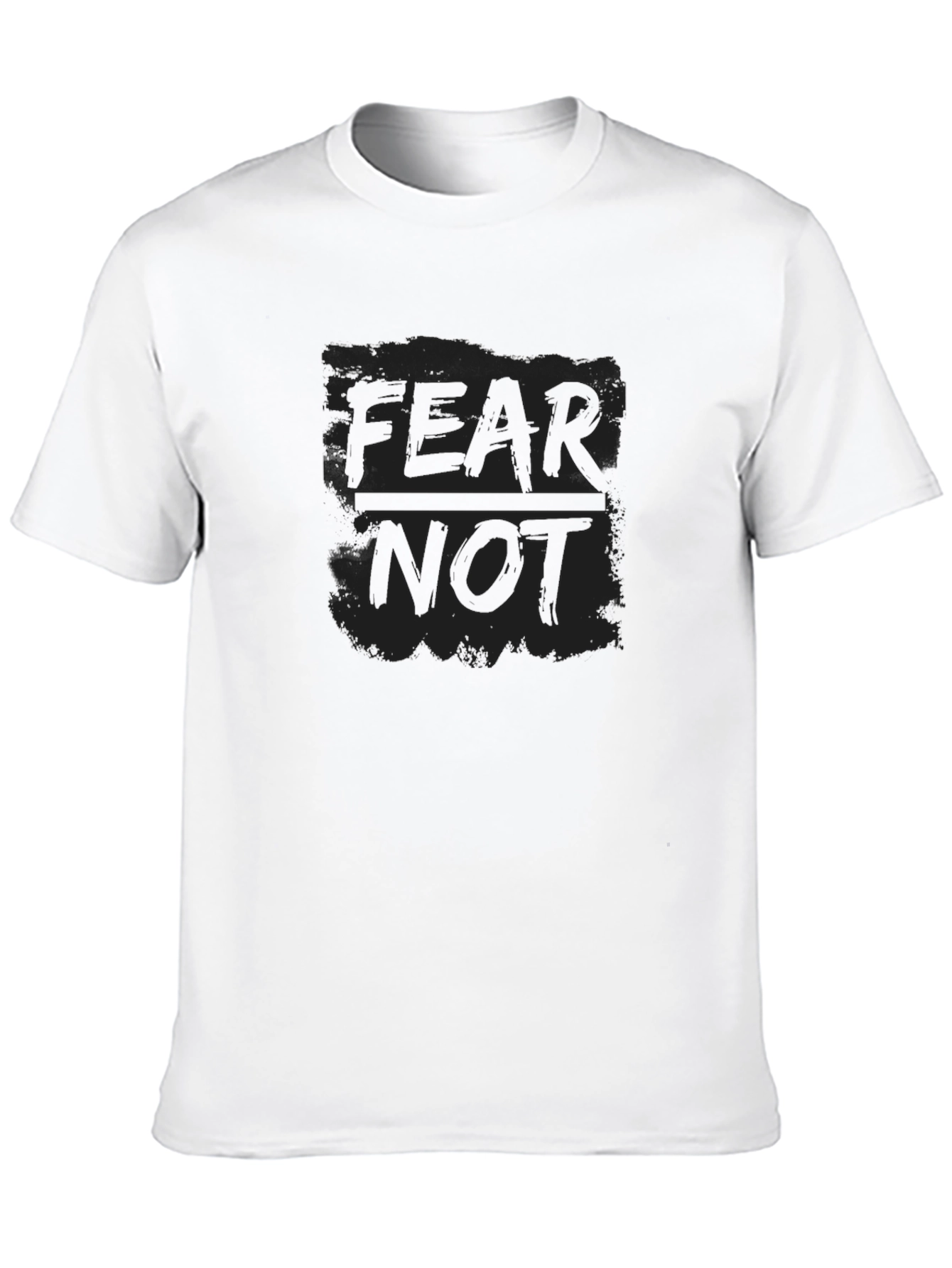 Black Fear Not Black T-Shirt - Inspirational Graphic Tee view 10