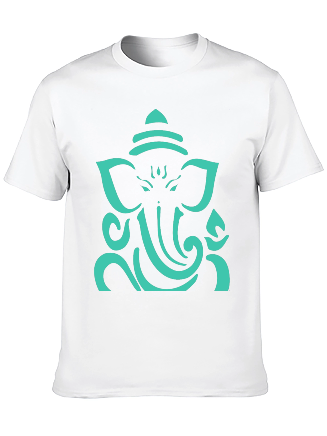 Black Ganesh Graphic Tee - Black Cotton Blend T-Shirt view 10