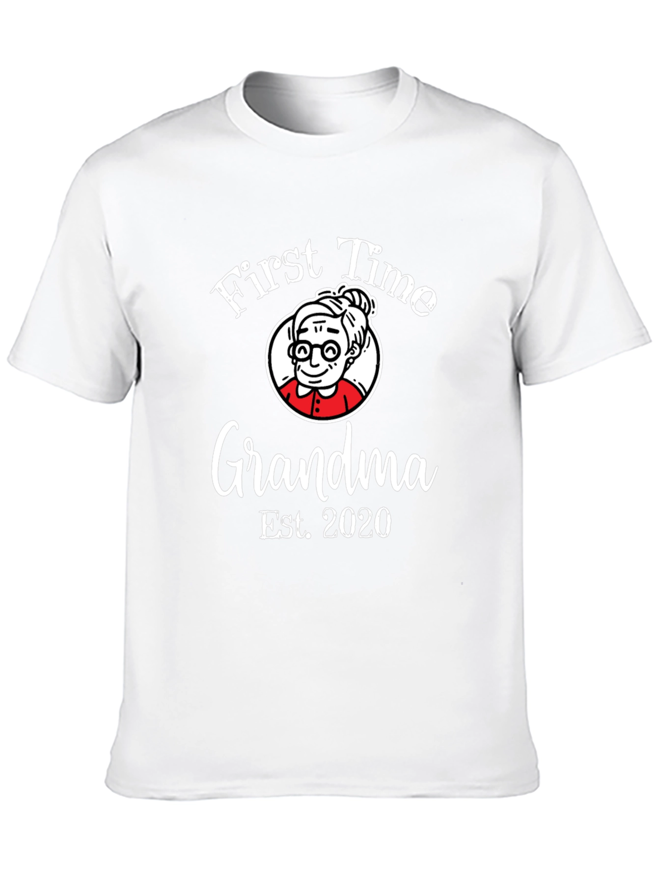 Black First Time Grandma Est. 2020 Black Graphic T-Shirt view 10