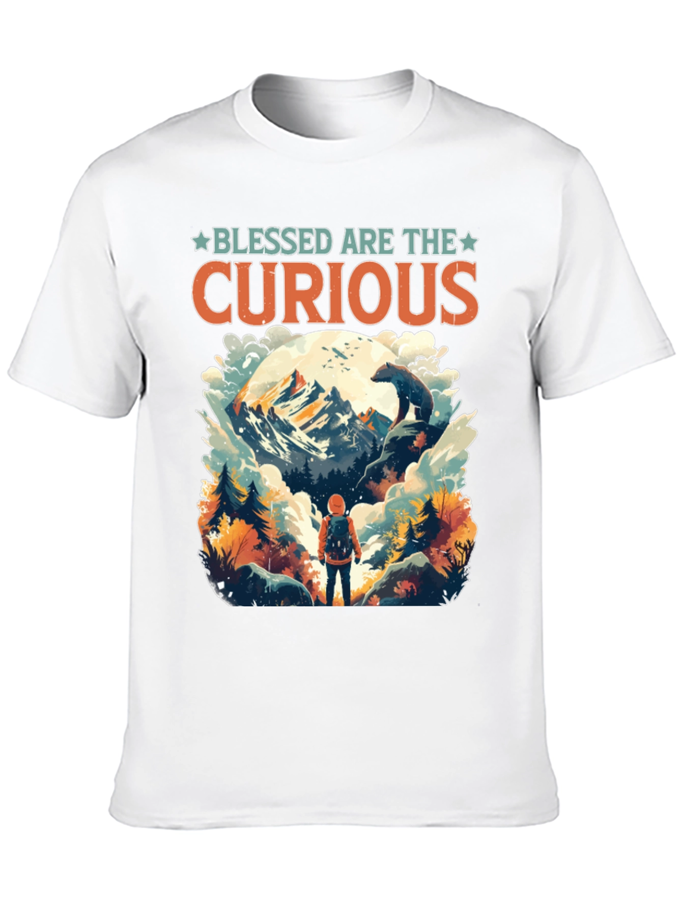 Black Blessed Are The Curious Adventure Tee view 10