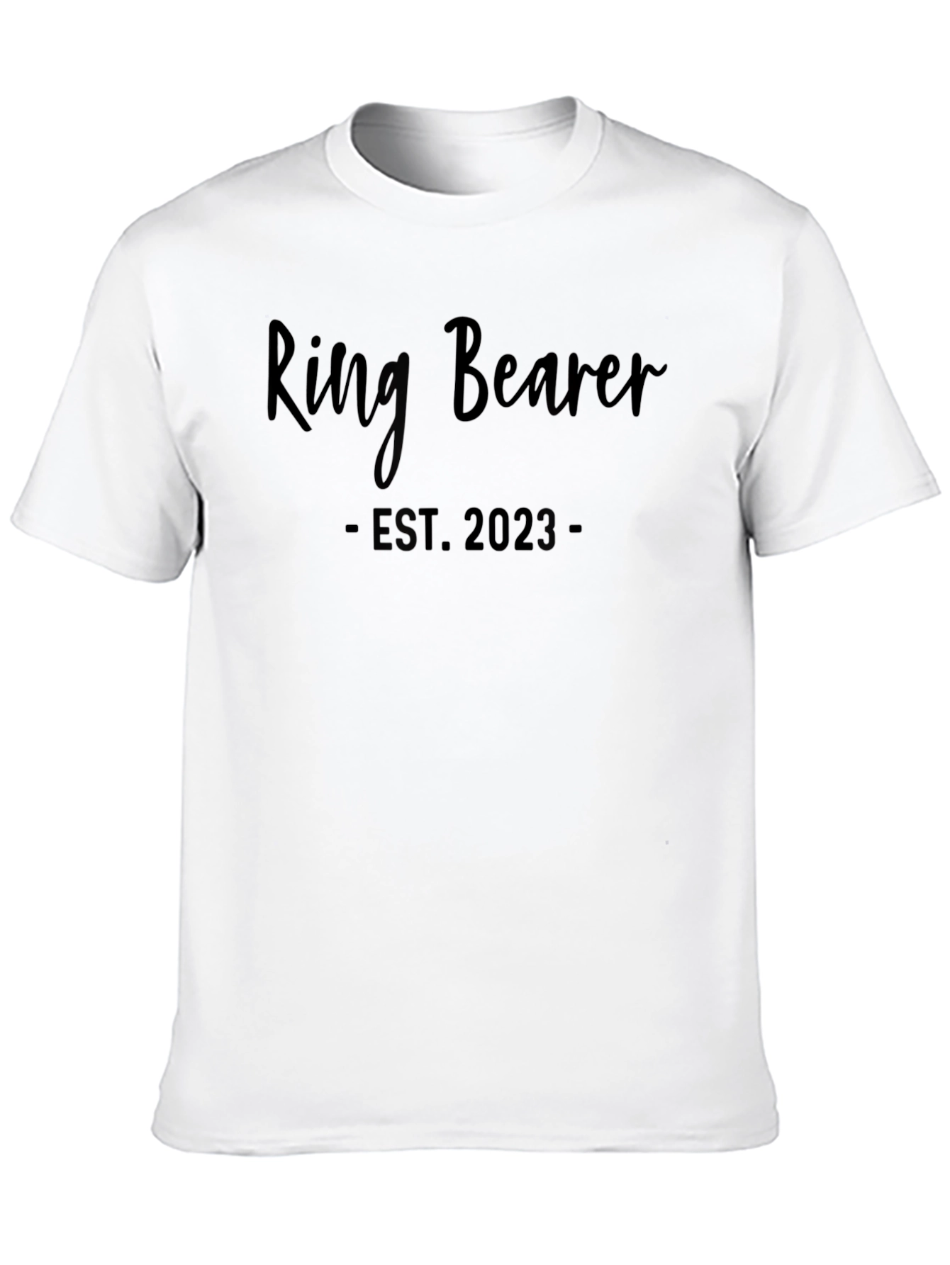 Black Ring Bearer Est. 2023 T-Shirt view 10