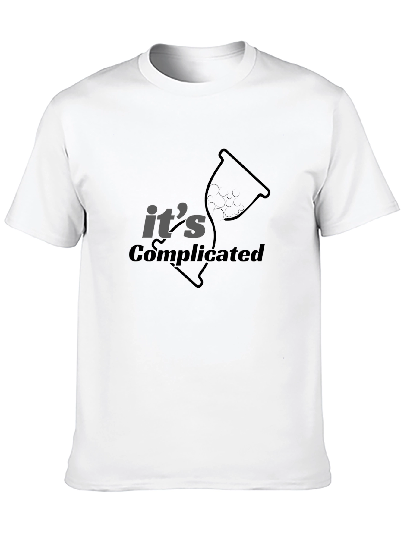 Black It's Complicated Graphic Tee - Soft Cotton Blend view 10