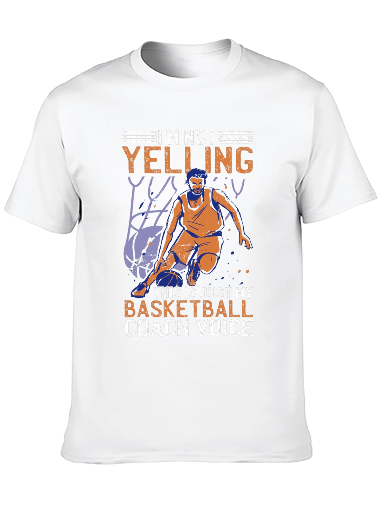 Black Basketball Coach Voice Graphic T-Shirt view 10