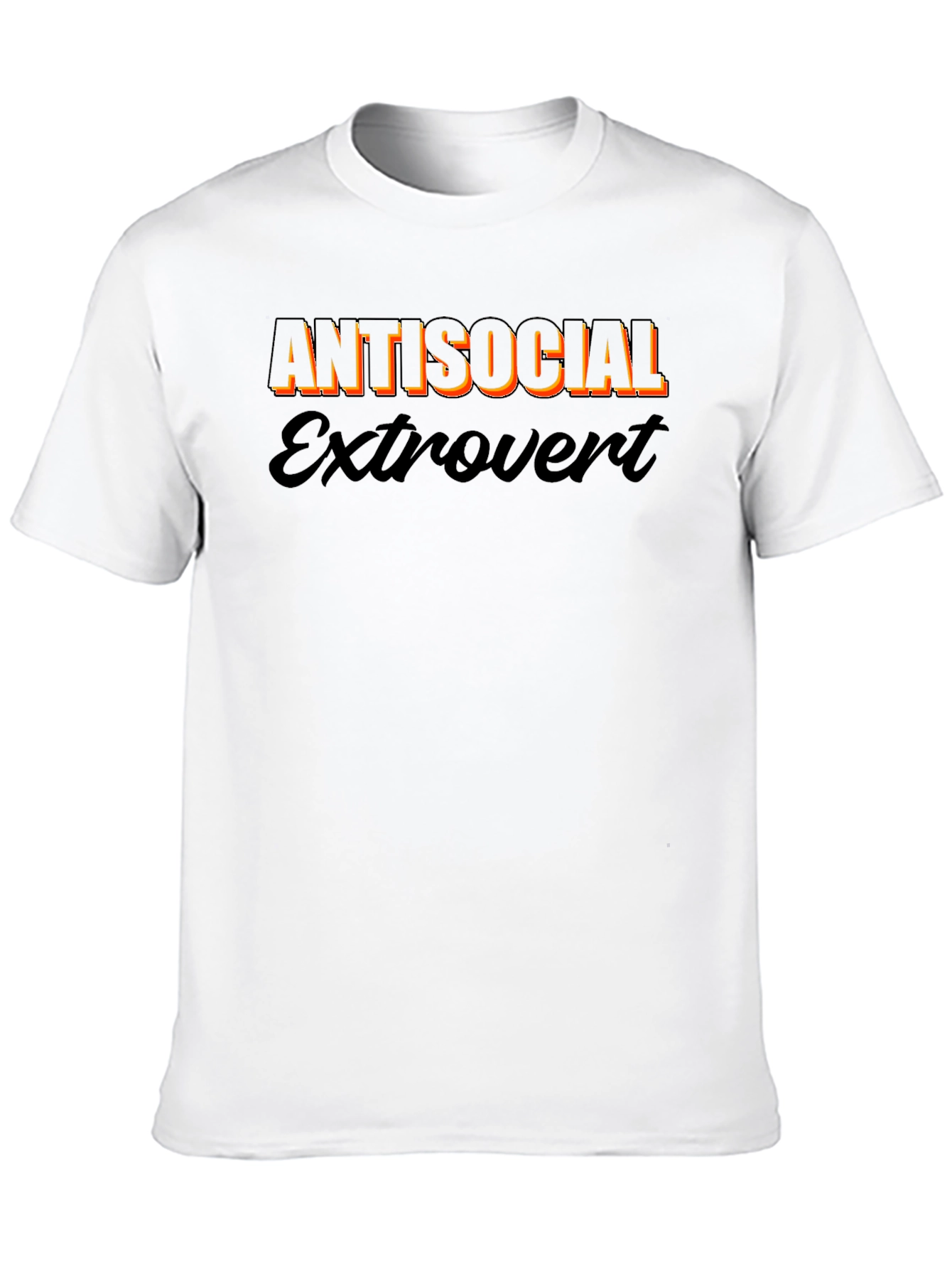 Black Antisocial Extrovert Graphic Tee view 10