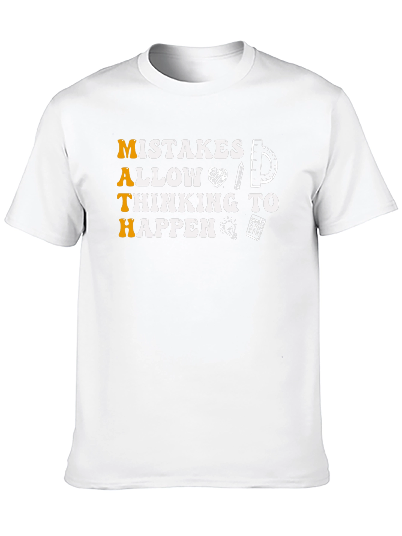 Black Math Mistakes Allow Thinking To Happen Black T-Shirt view 10