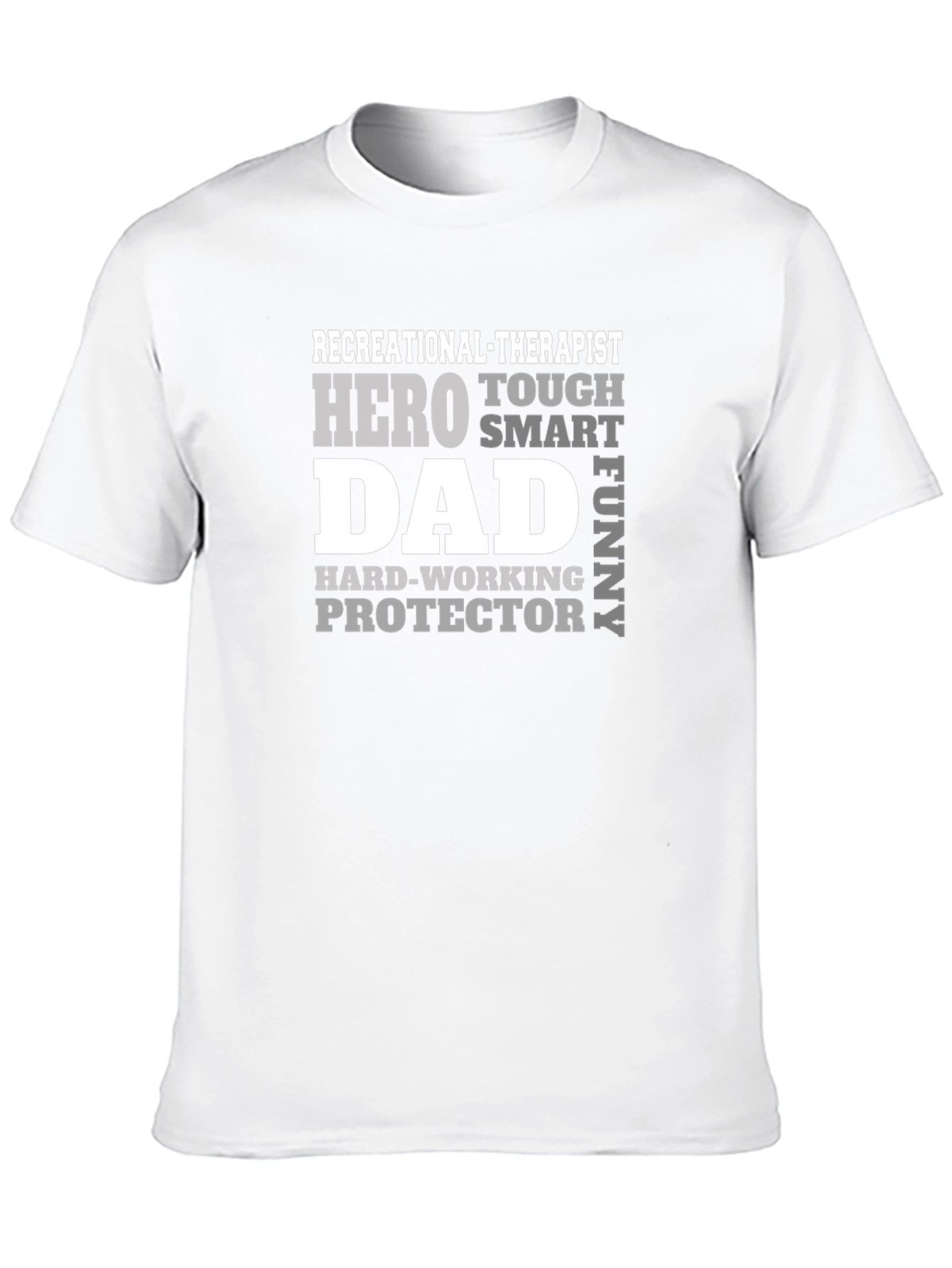 Black Recreational Therapist Dad T-Shirt - Hero Tough Smart Funny Protector view 10