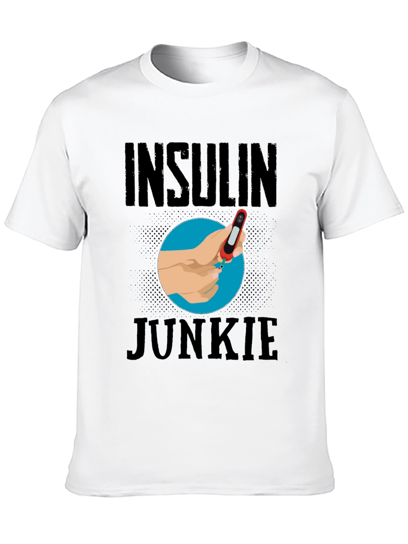 Black Insulin Junkie Graphic T-Shirt view 10